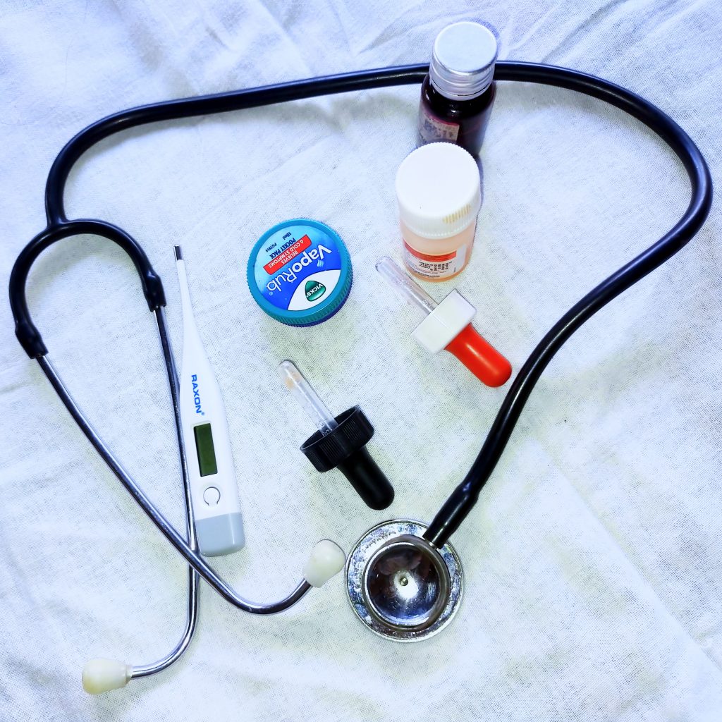 Thermometer Stethoscope And Medicine Pixahive