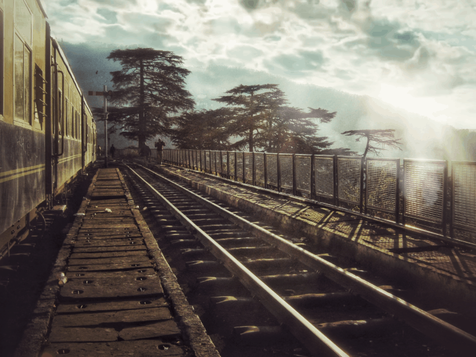 Train station on a Hill – Animated Gif