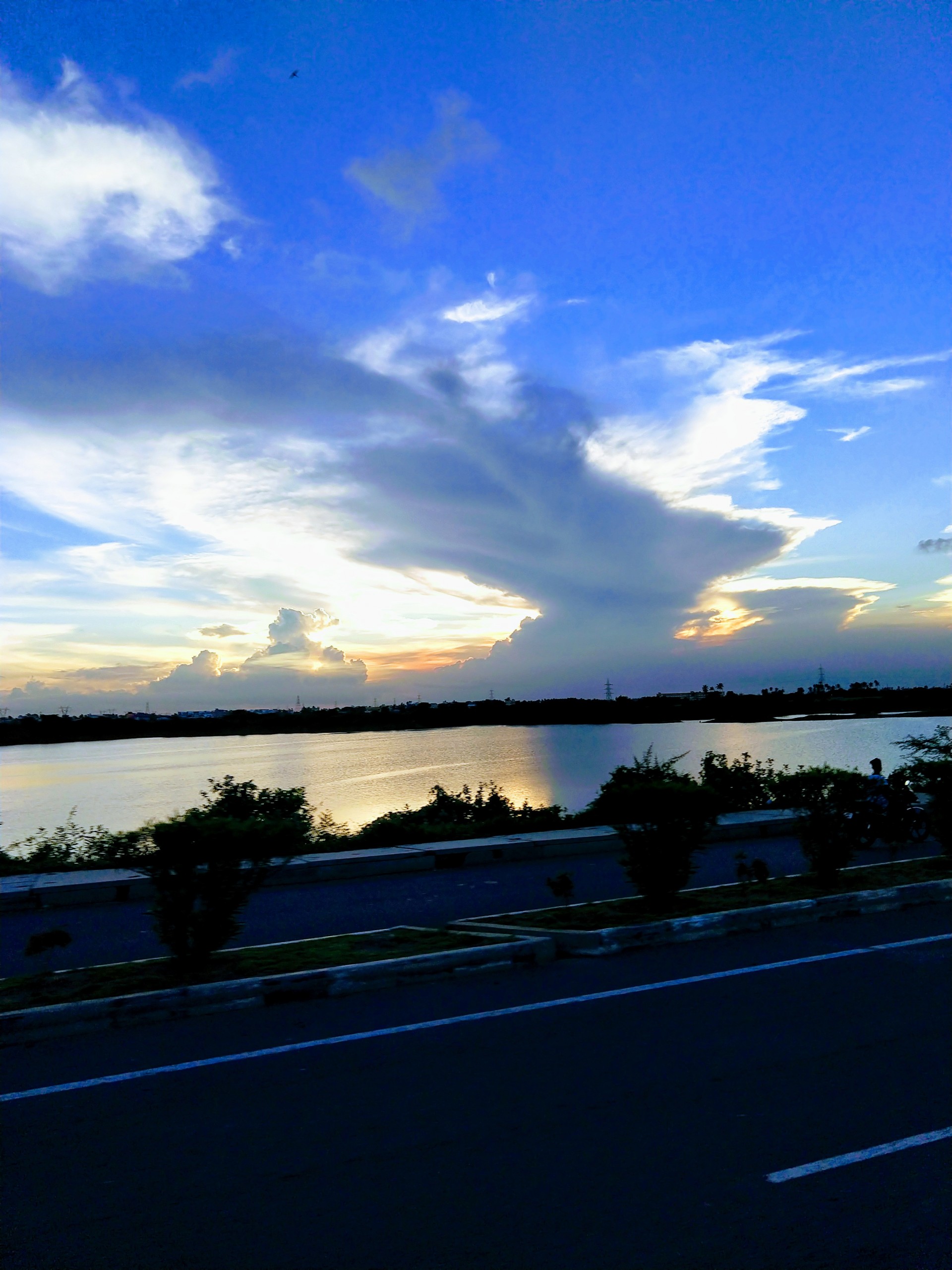 Roadside Lake Sunset