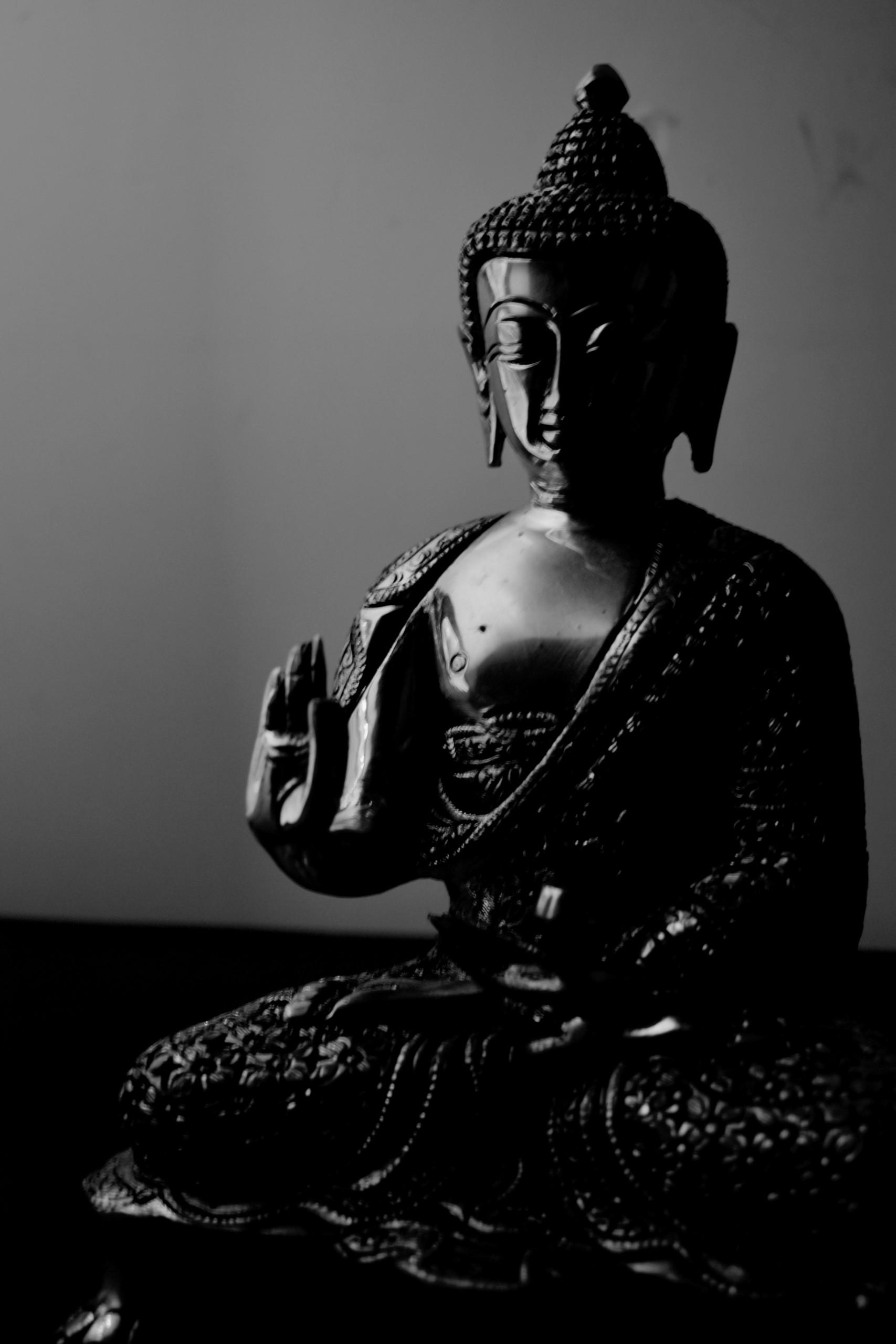 Buddha in Black and White