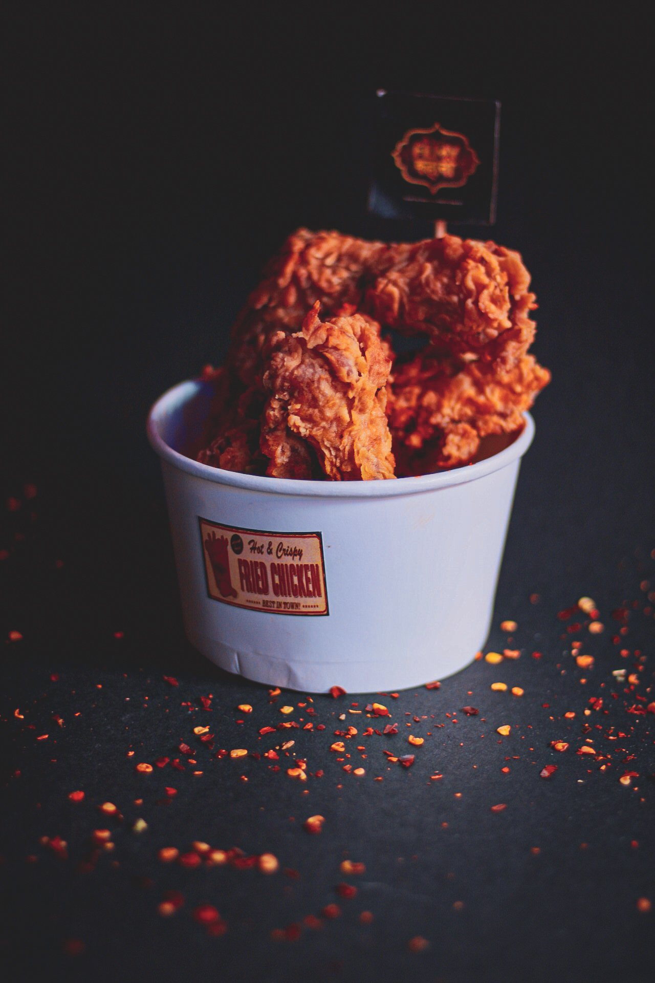 A Bucket of Fried Chicken Wings