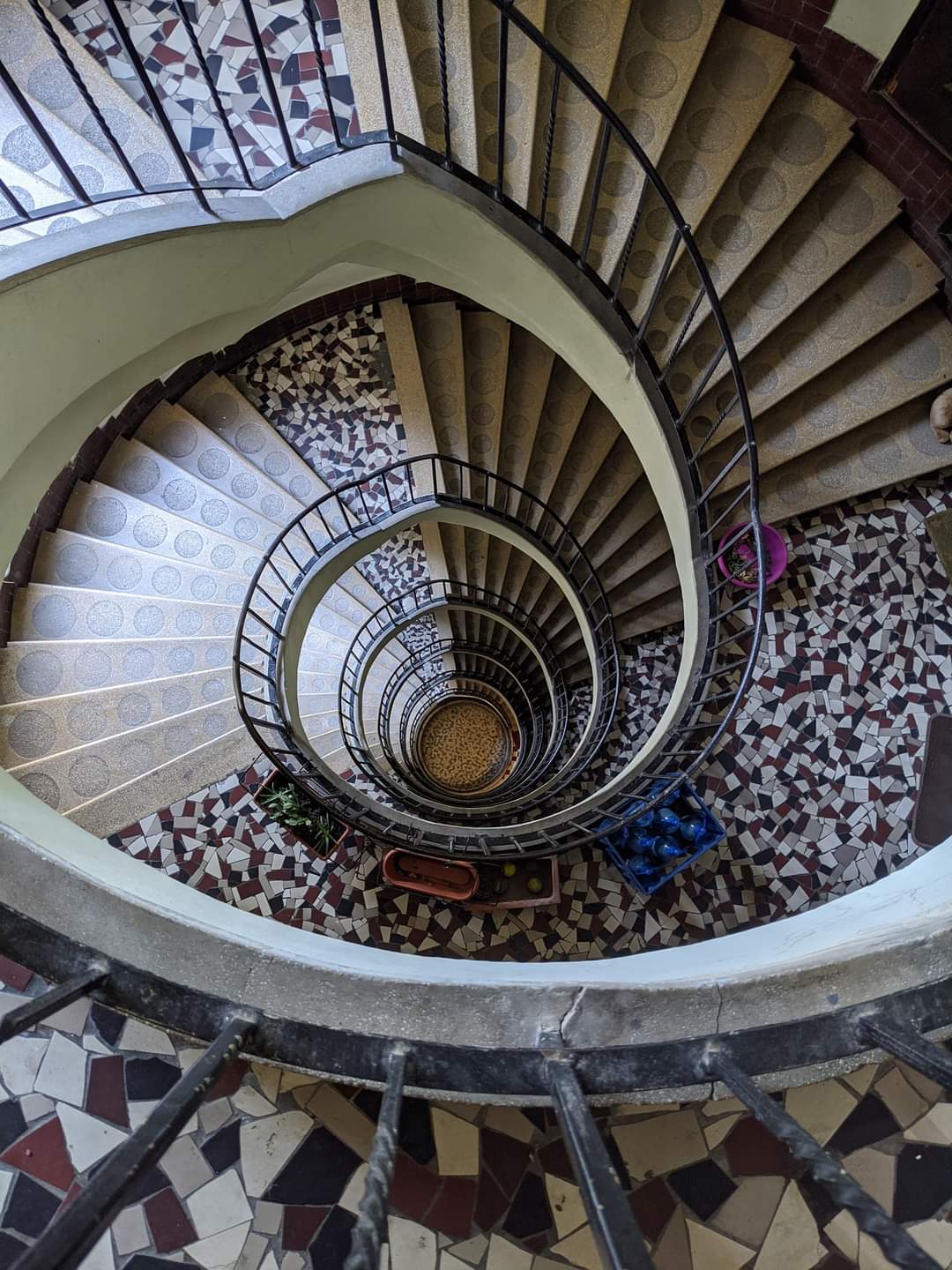 Circular stairs of a building