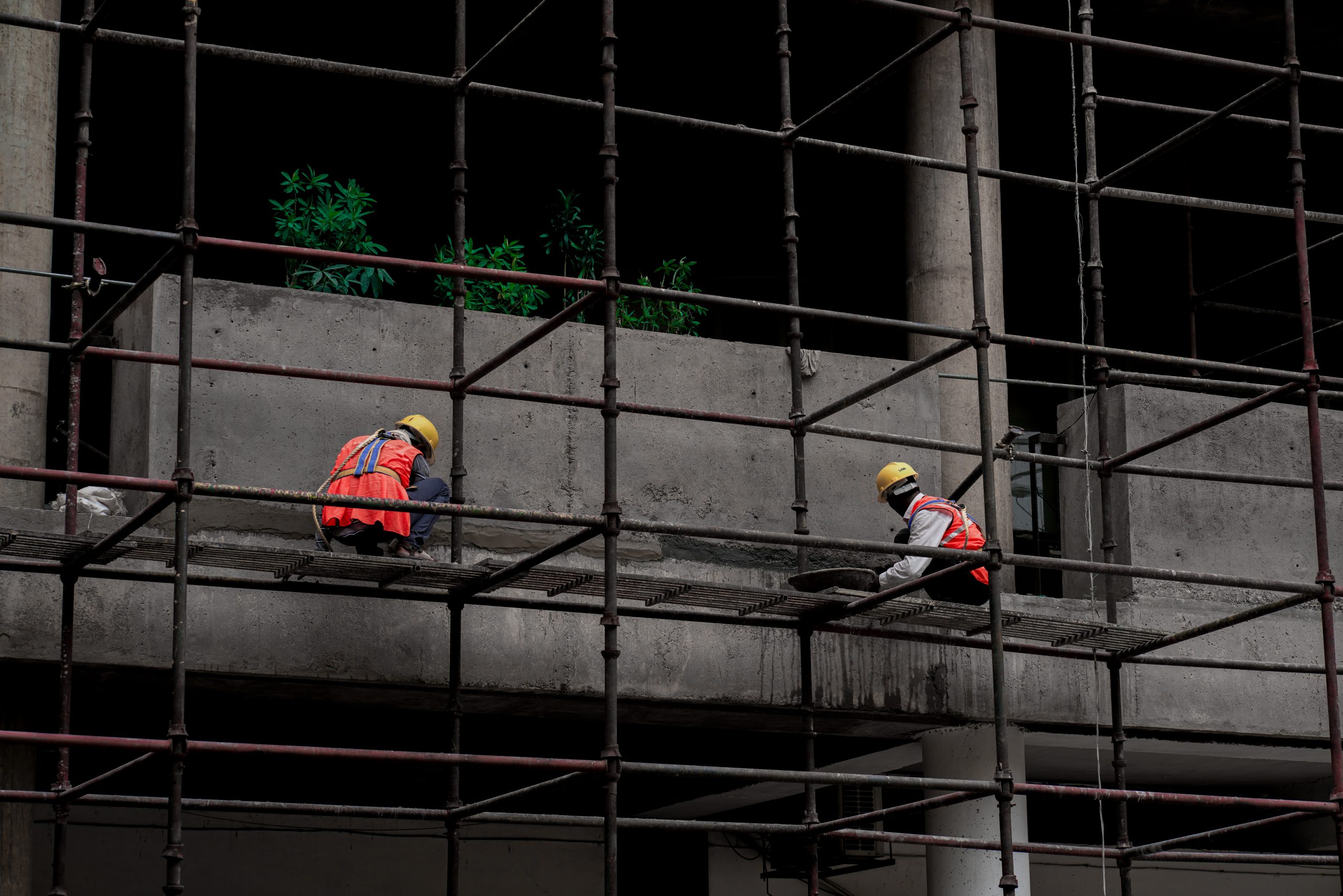 Construction Workers at a Building