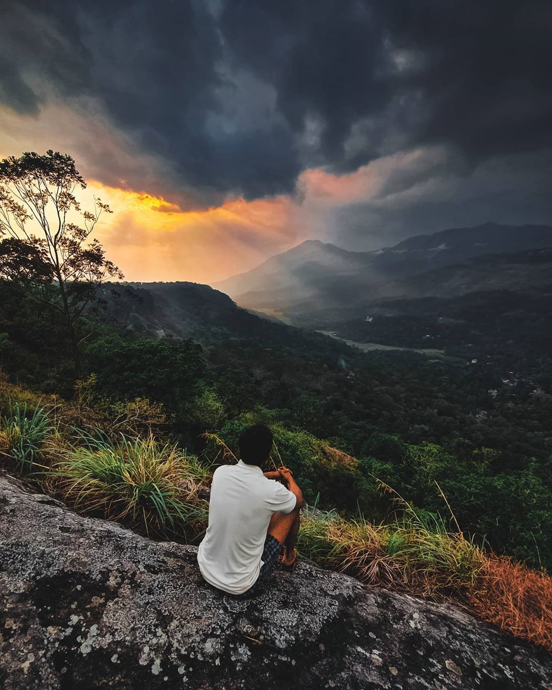 Man on the Mountain Peak