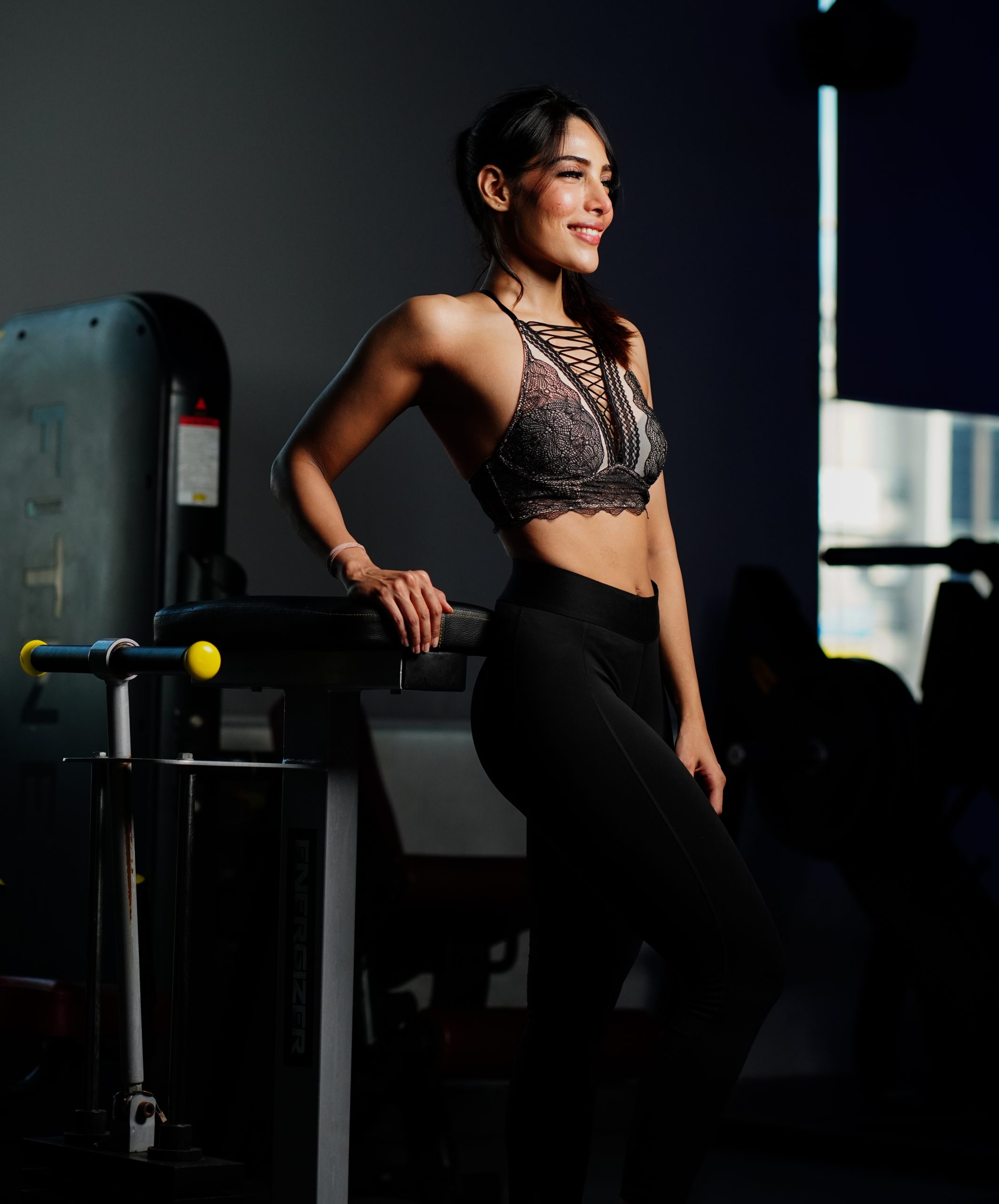 Fit Woman Gym Model Posing