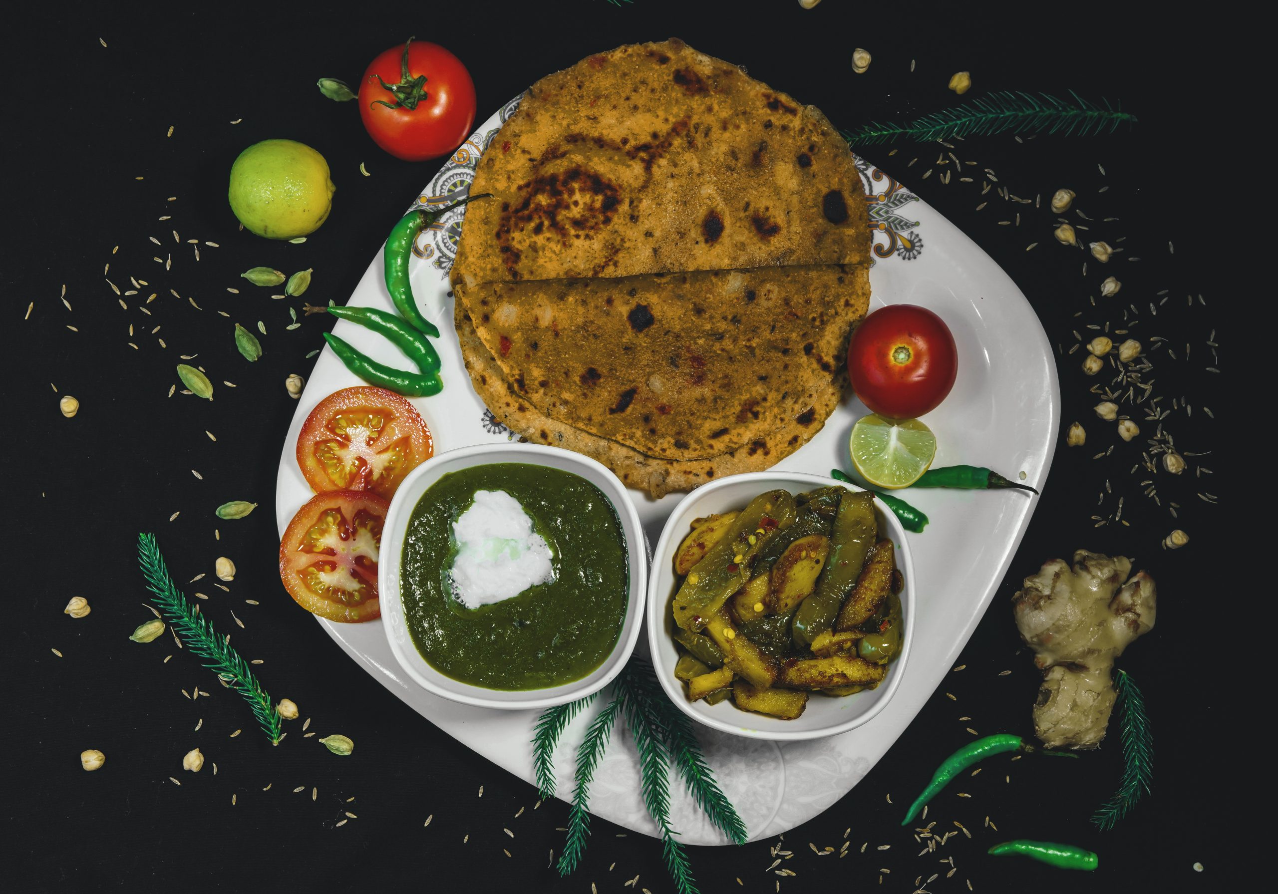 Indian Roti and Sabzi