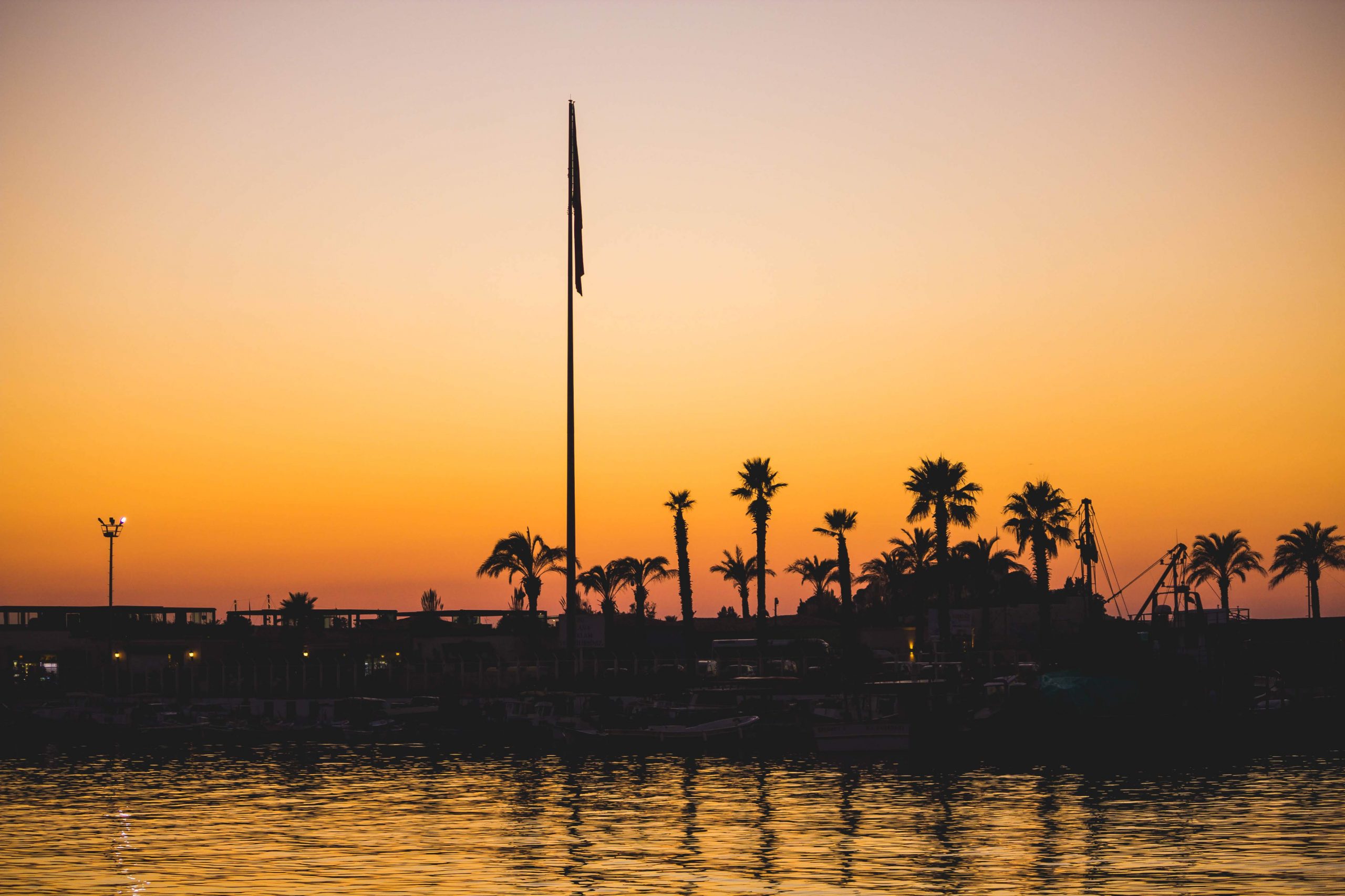 Kusadasi pier at sunset, Turkey