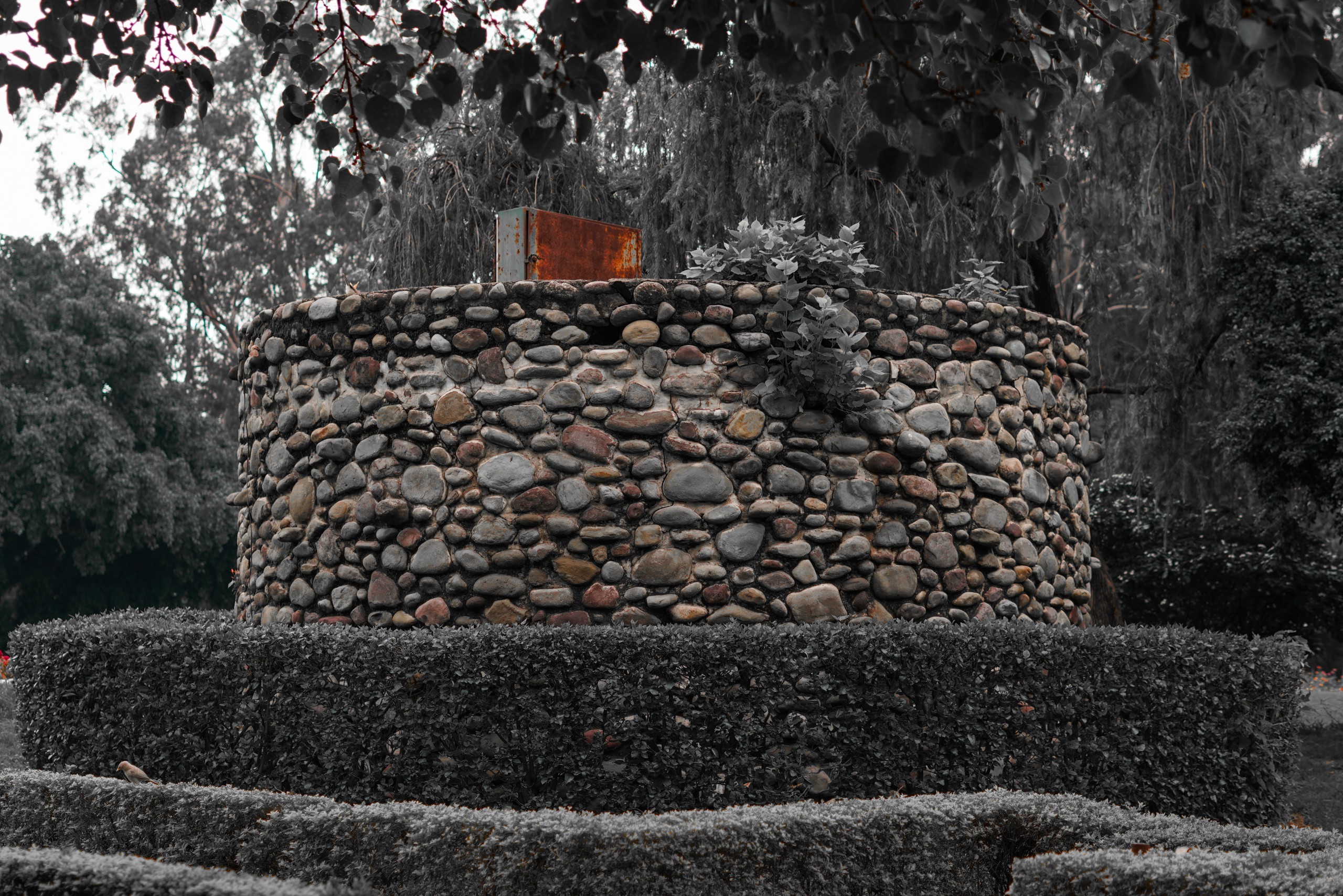 Round Stone Wall