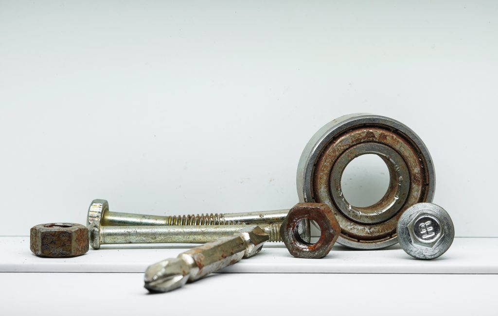 Set of rust bearings, nuts and bolts PixaHive