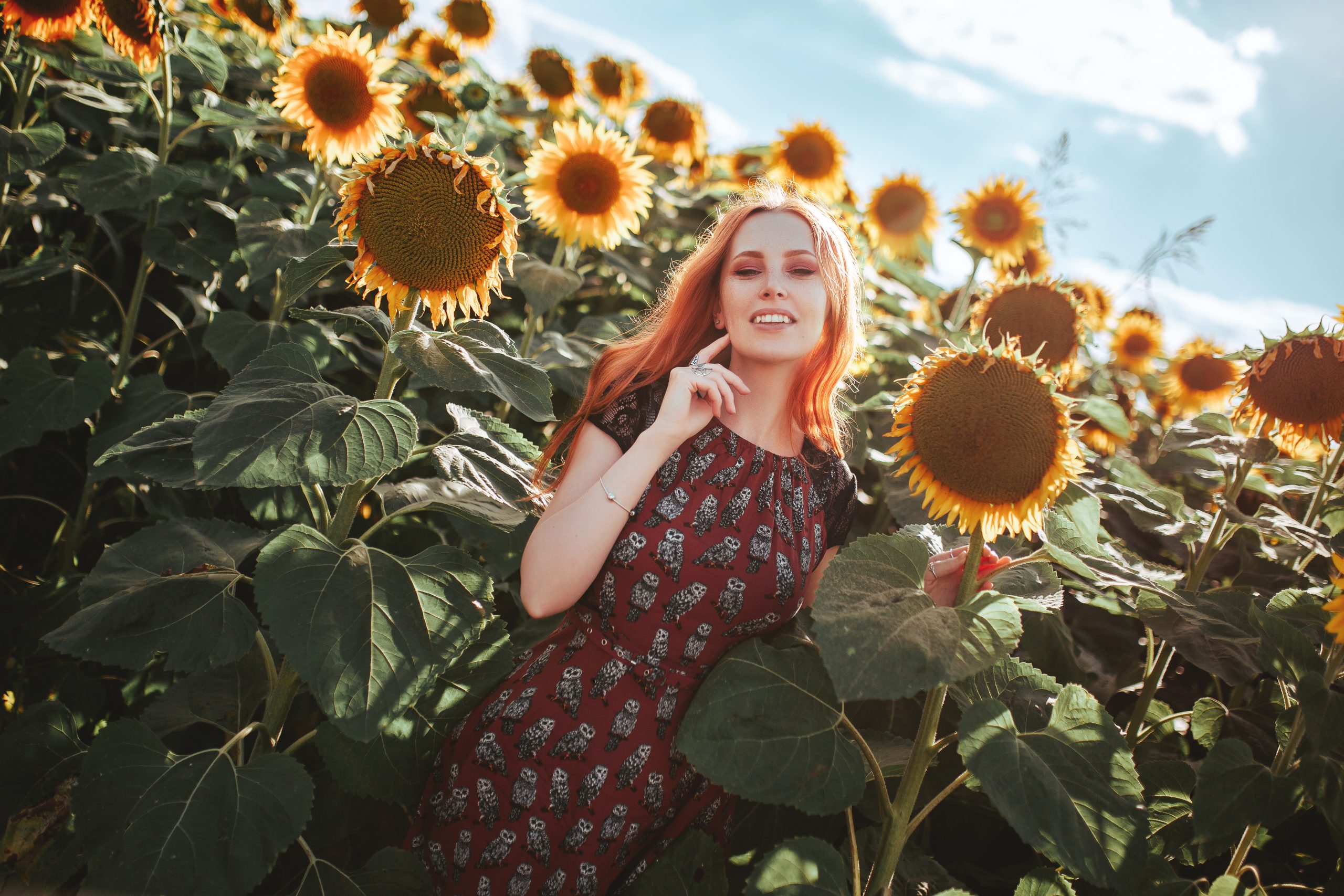 Sunflower Field Portrait