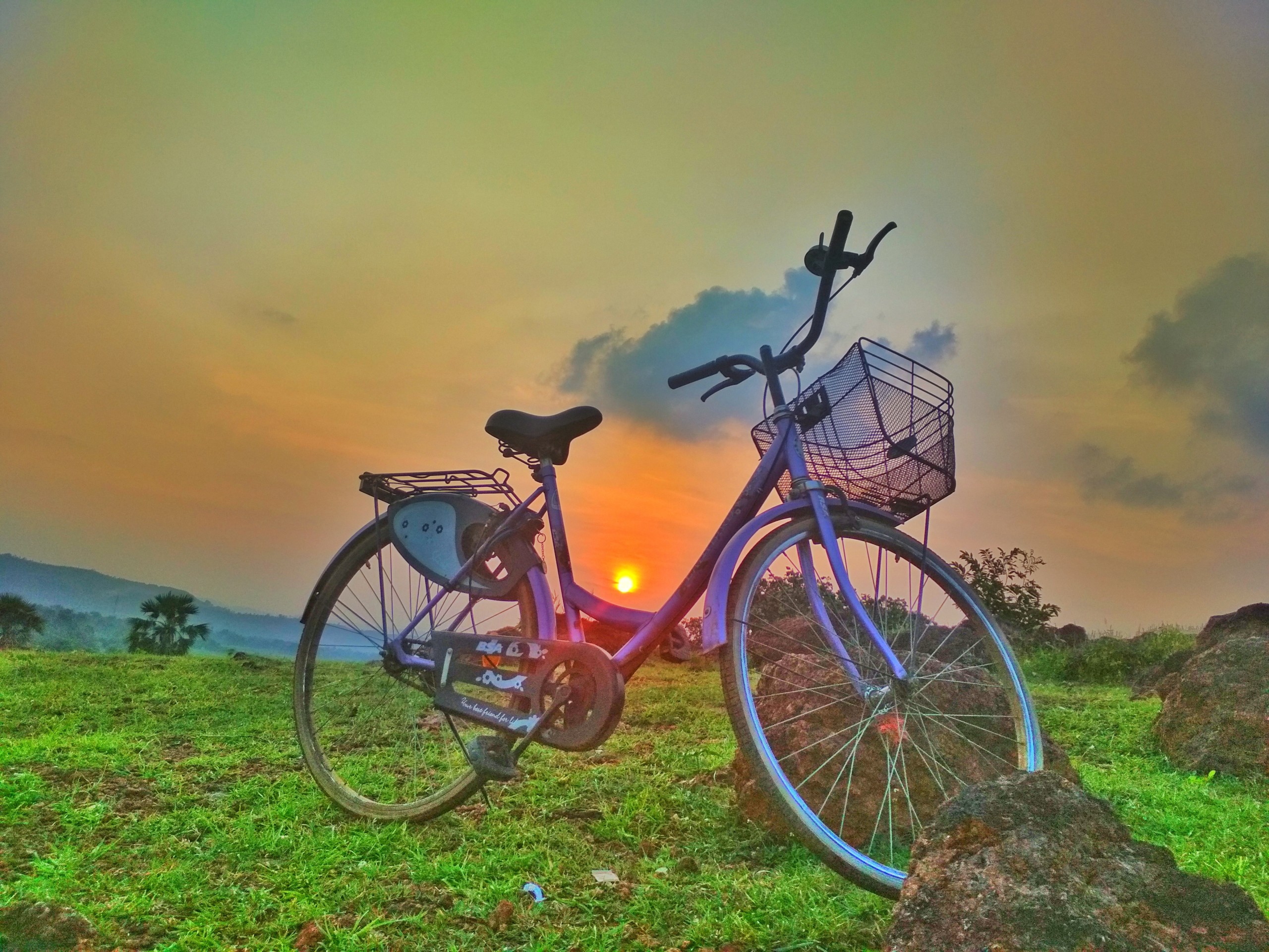 Sunset and Bicycle