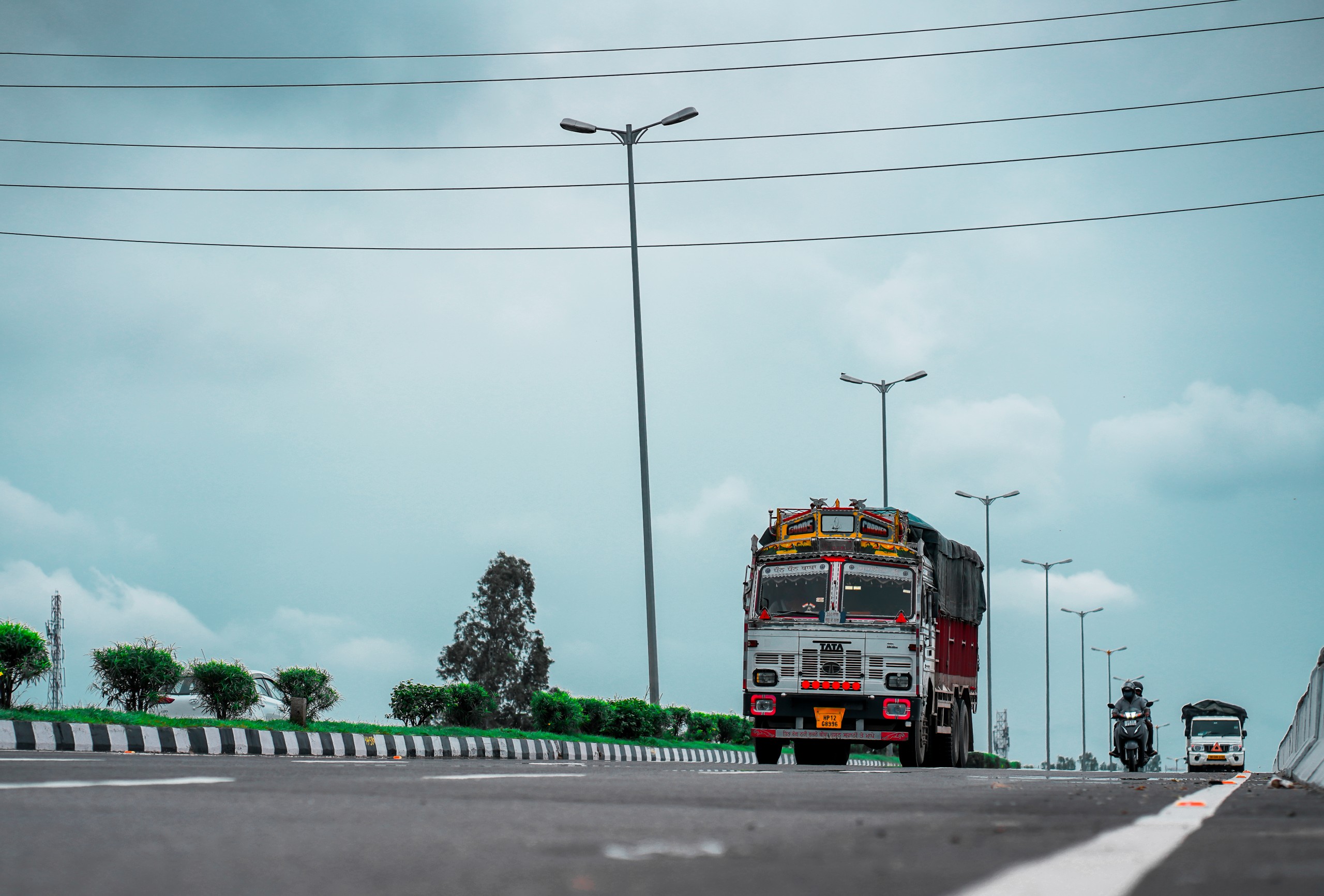 Truck on highway