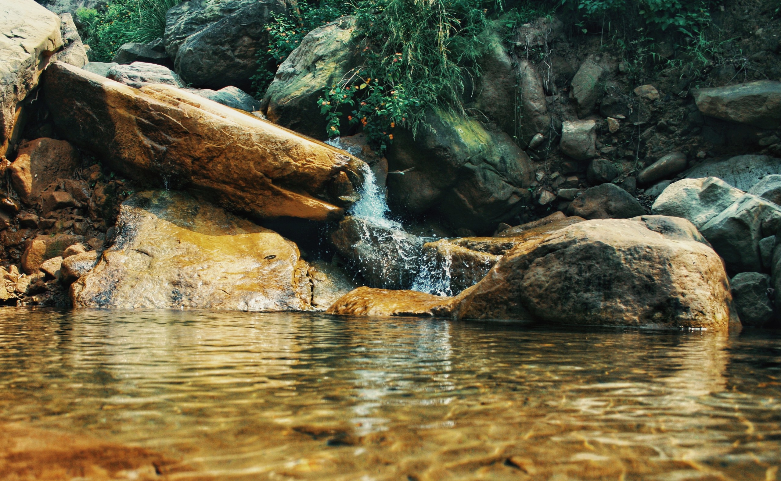 Waterfall on the Rocks