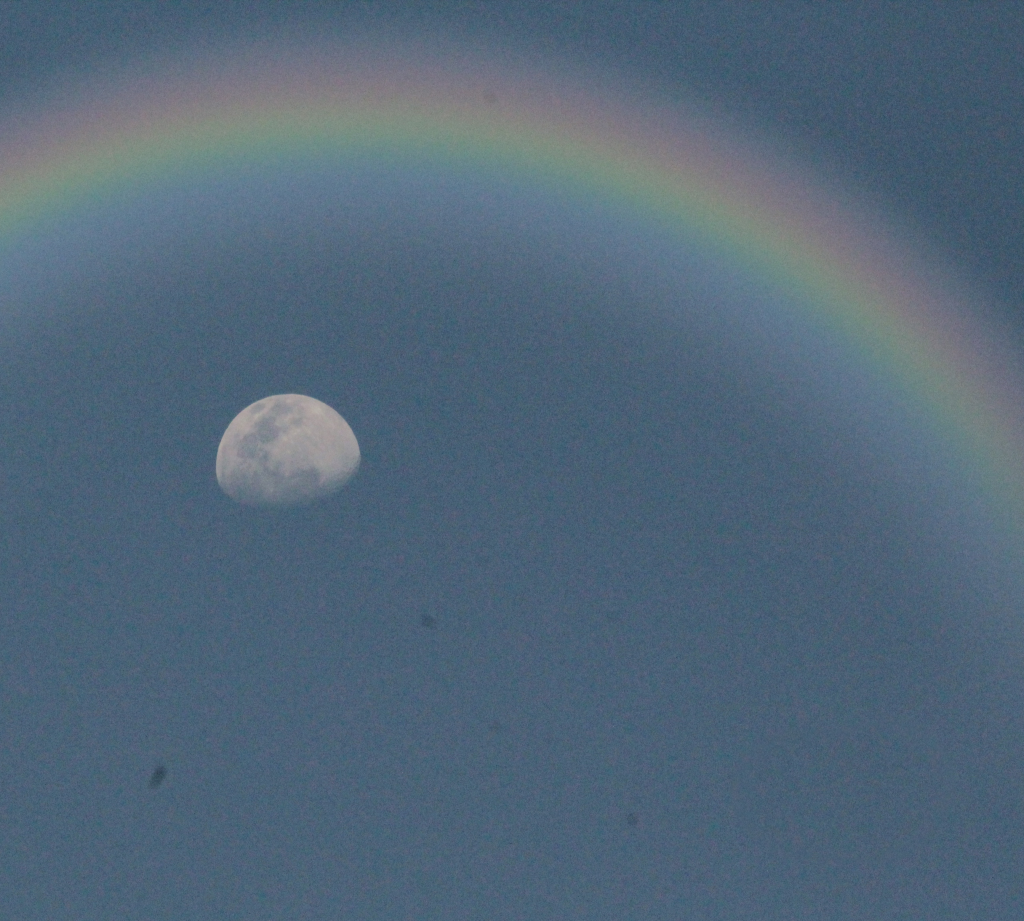 Moon in the rainbow Free Image by sudheerinfo99 on