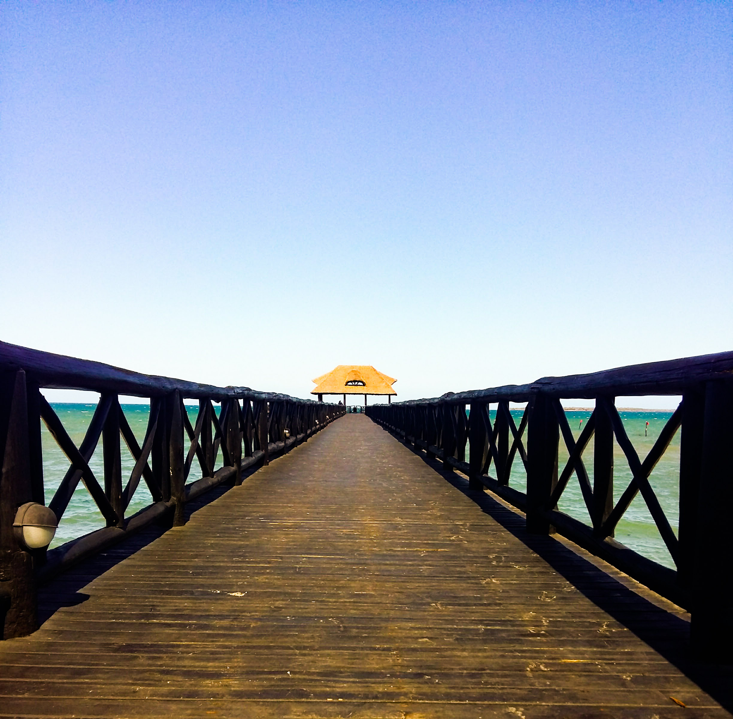 A Long Boardwalk in the Sea