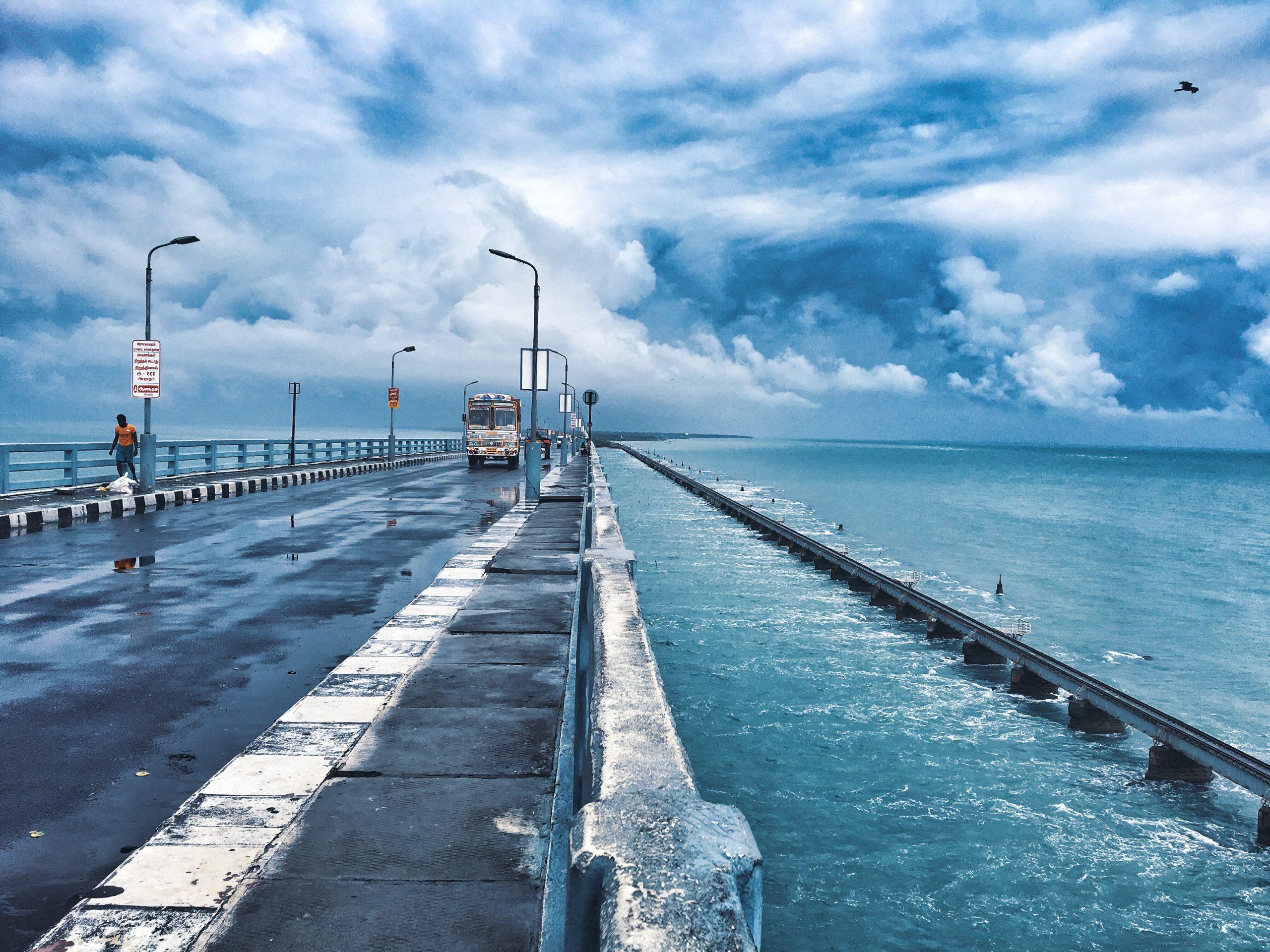 A Wet Bridge in a Cloudy Day