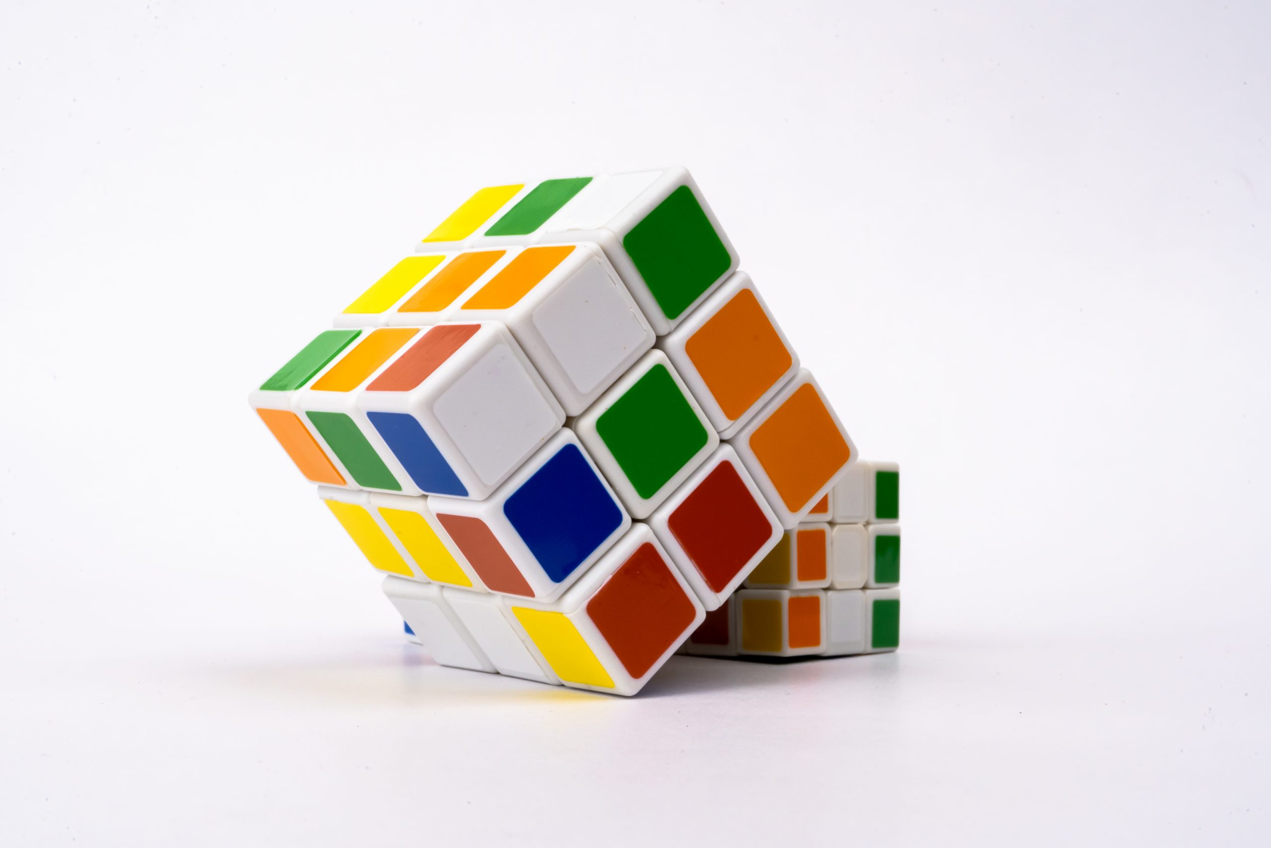 A pair of Rubik Cubes