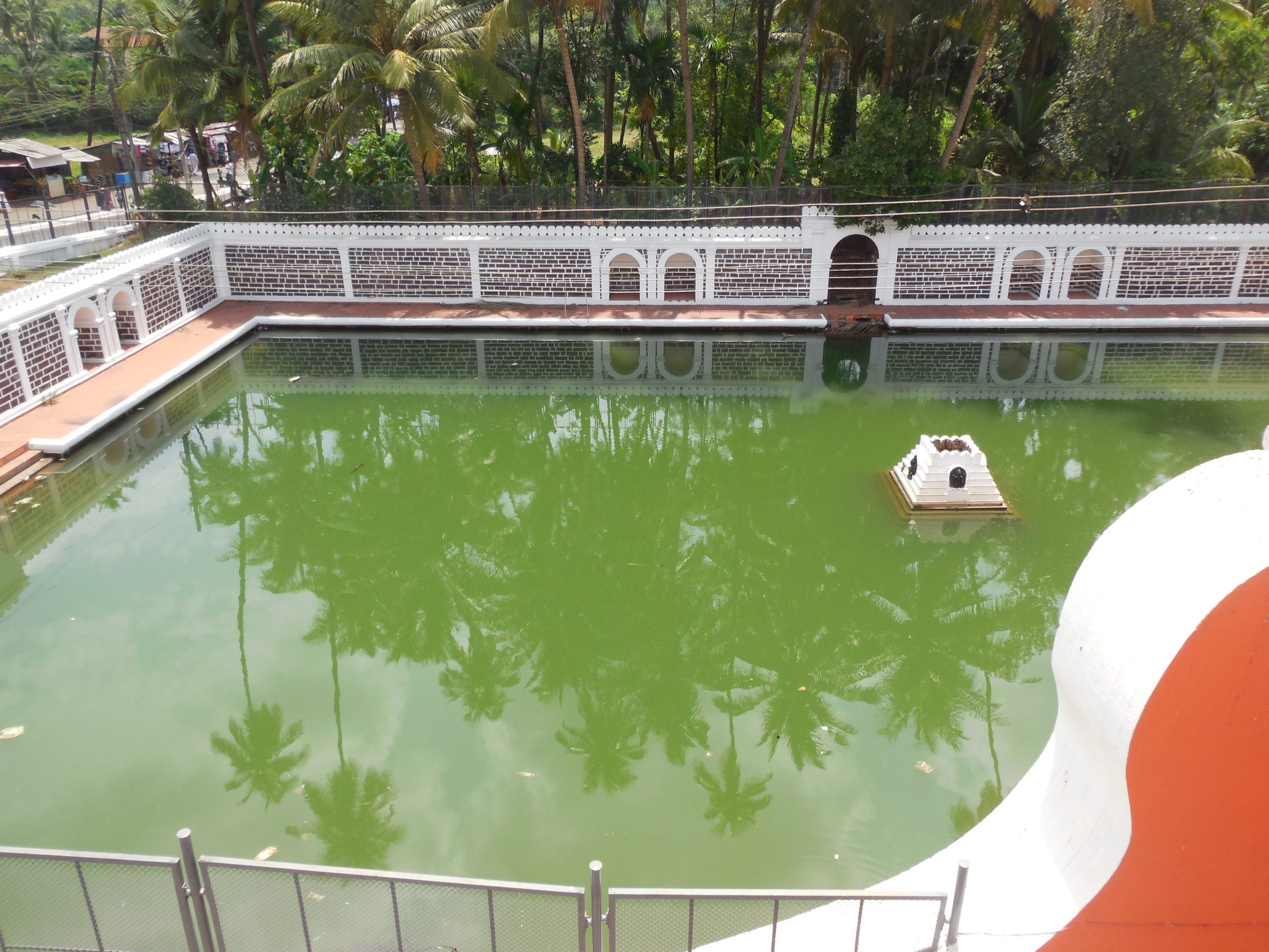 A pond in Mangeshi temple in Goa