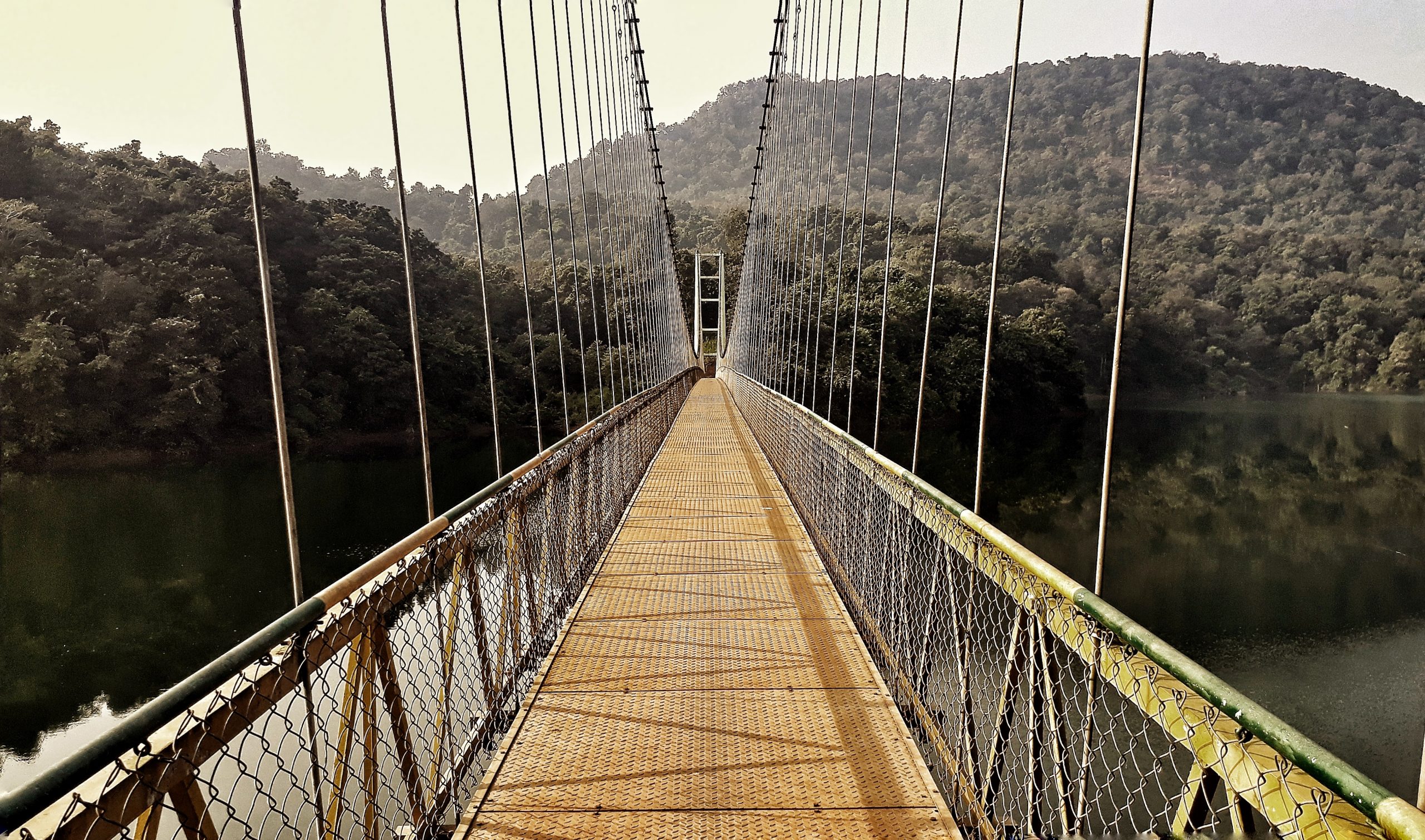 A suspension bridge