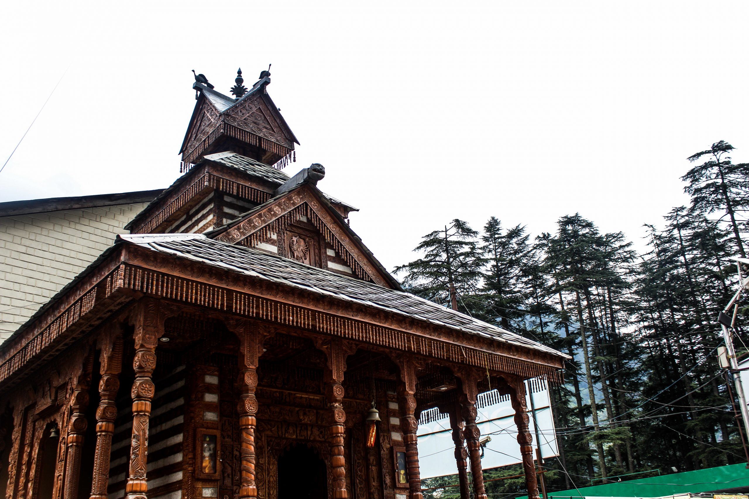 A wooden temple in Manali