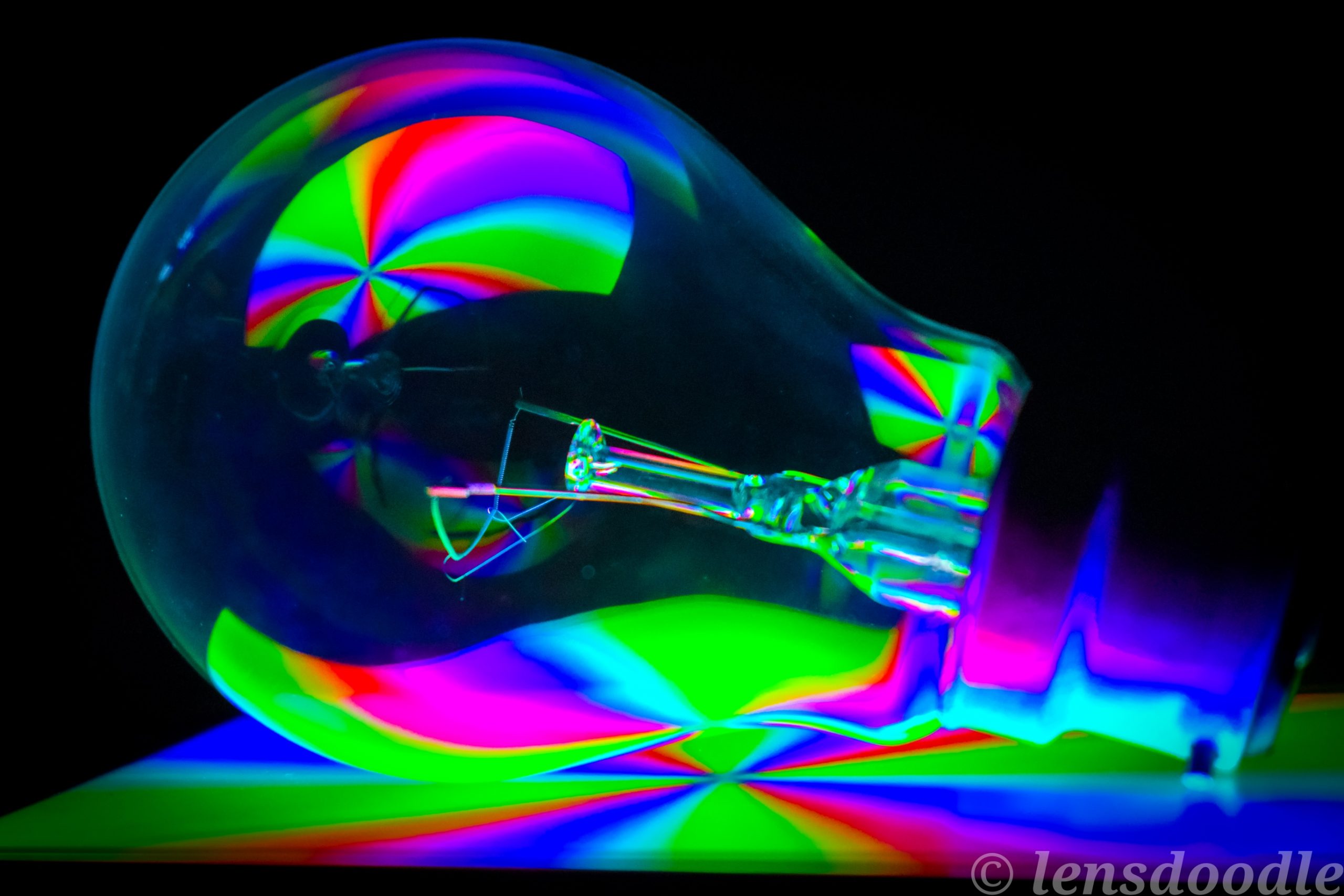 Creatively shot landscape of a light bulb