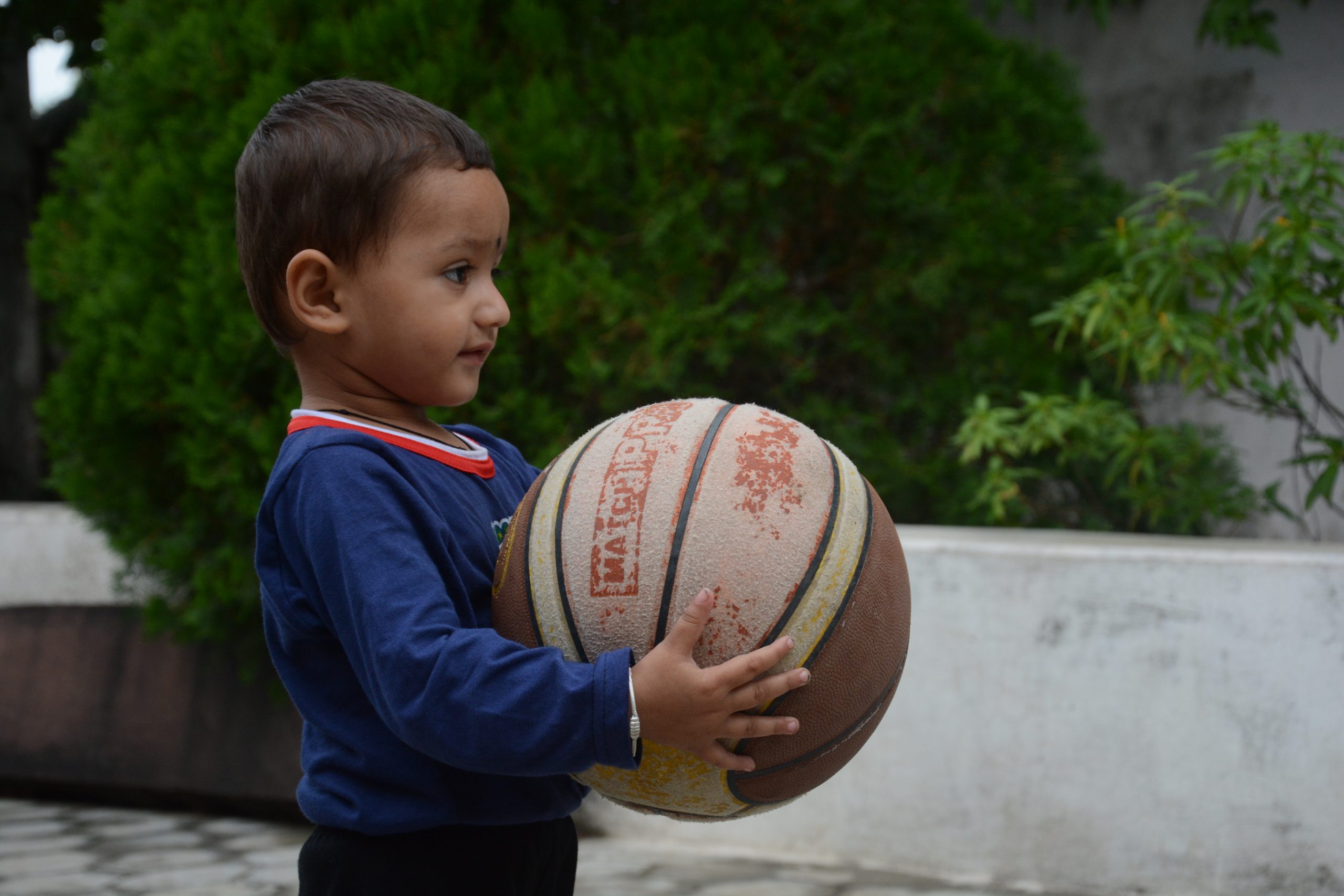 Baby Playing with basketball