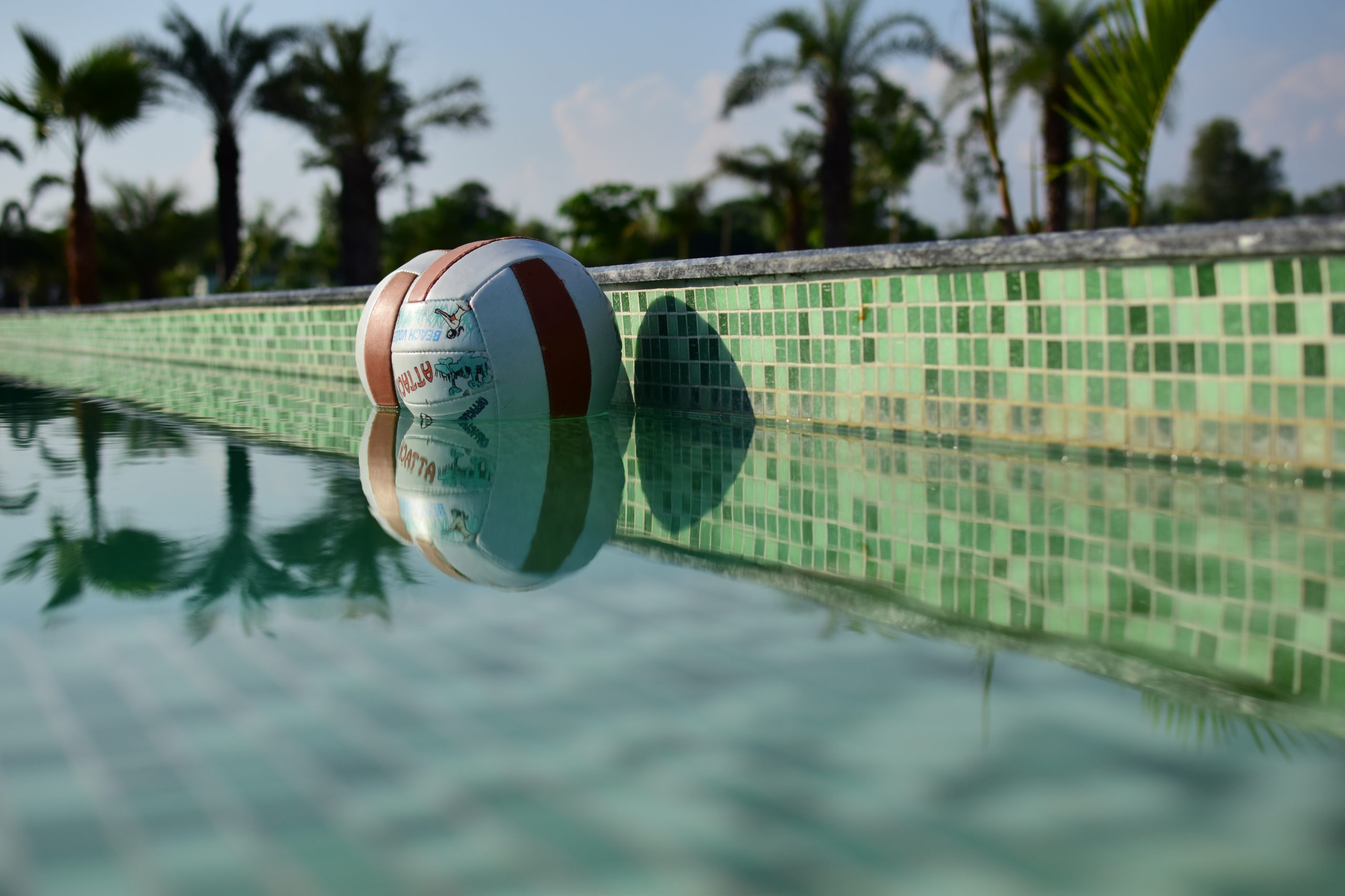 Ball in swimming pool