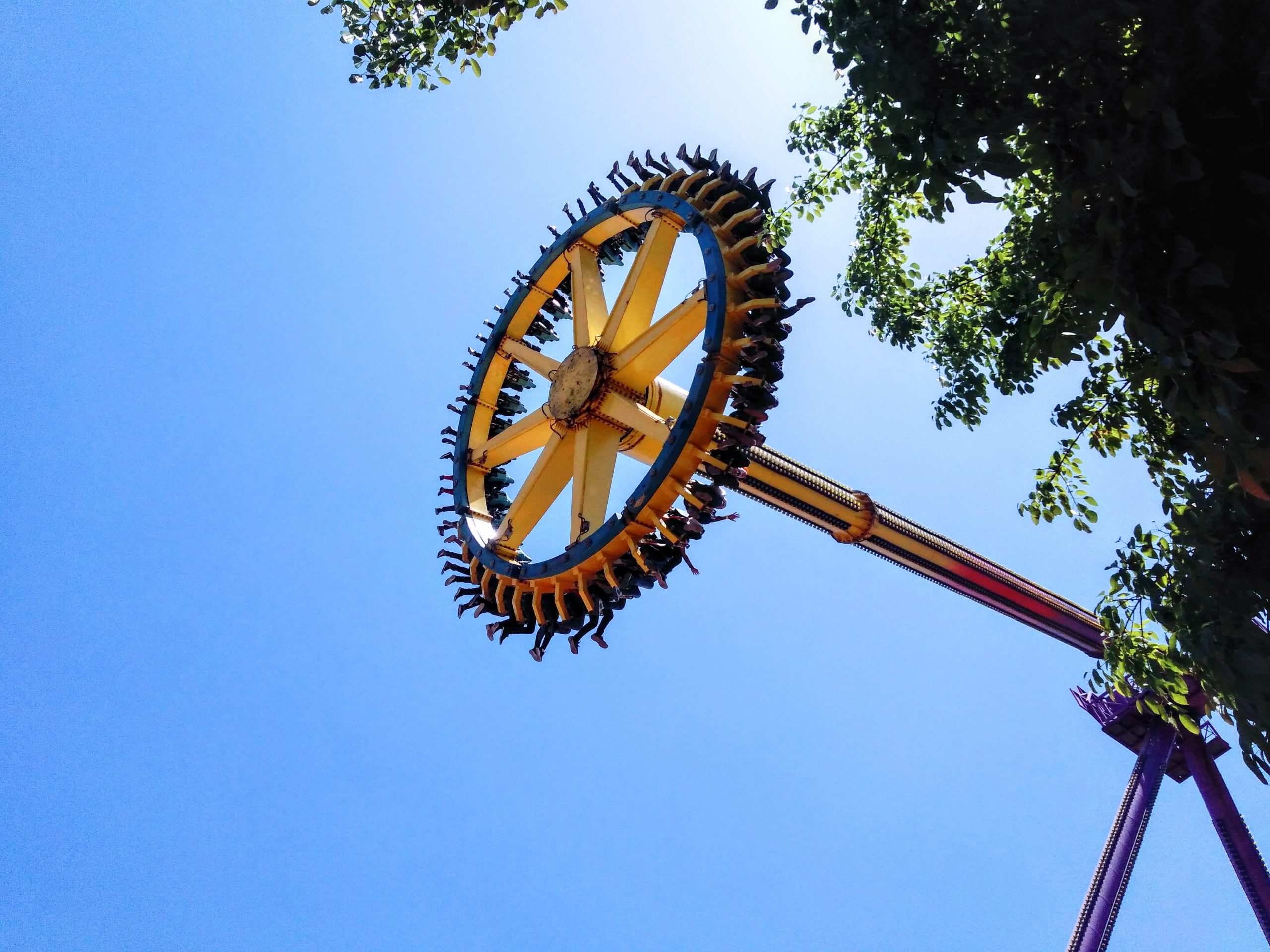 Big swing pendulum in an amusement Park
