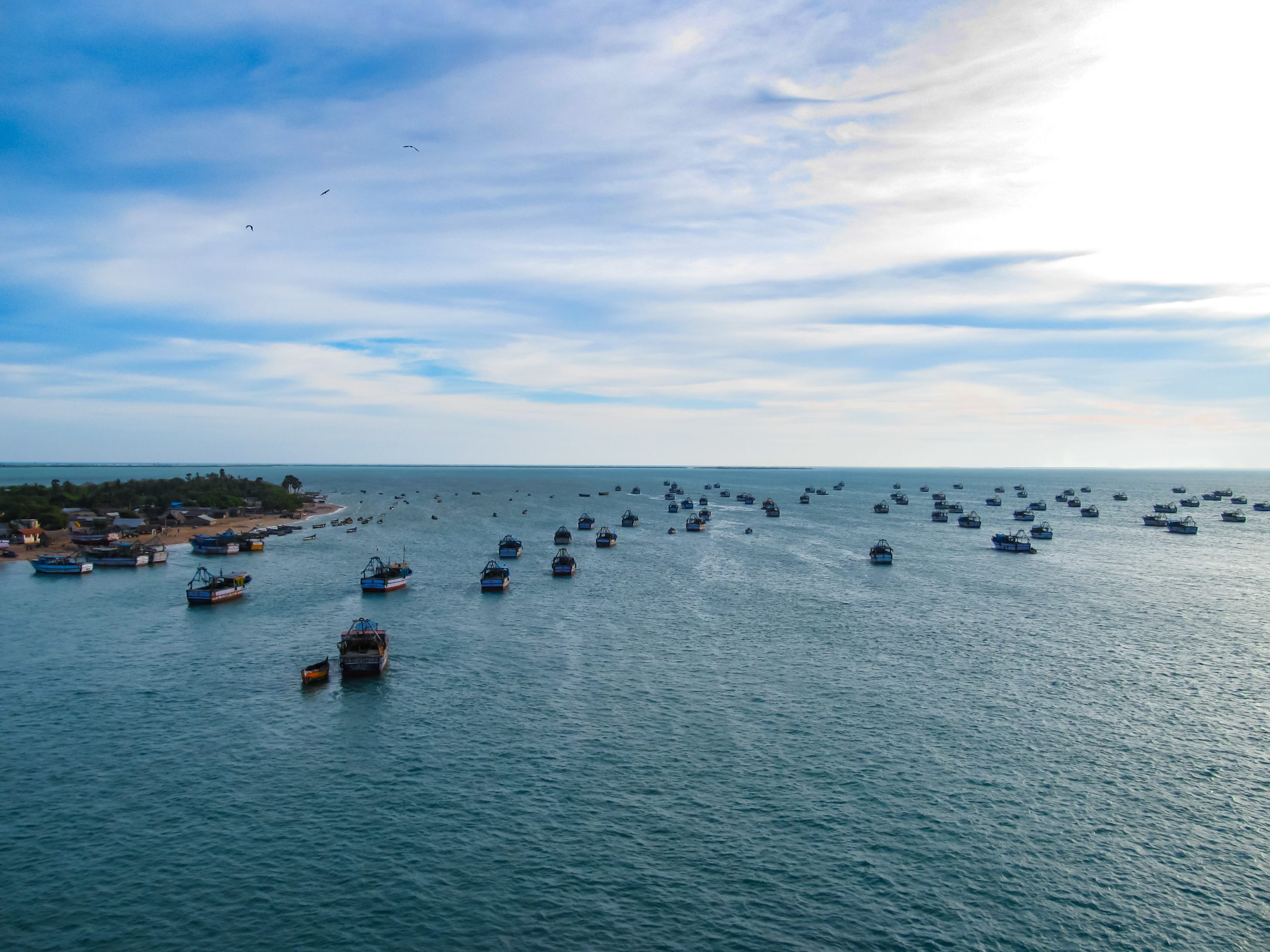 Boats in sea