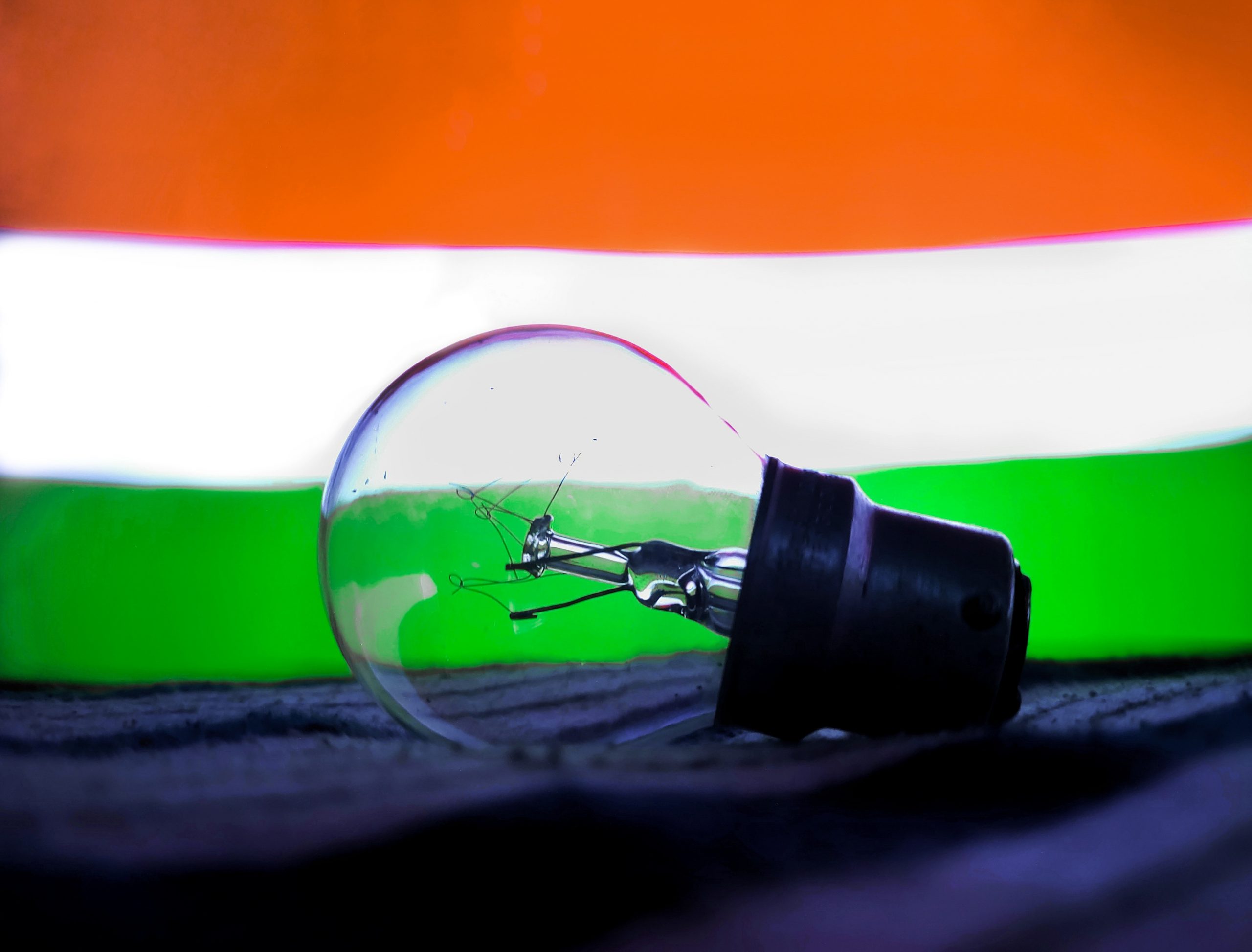 Bulb and the Indian Flag Colors