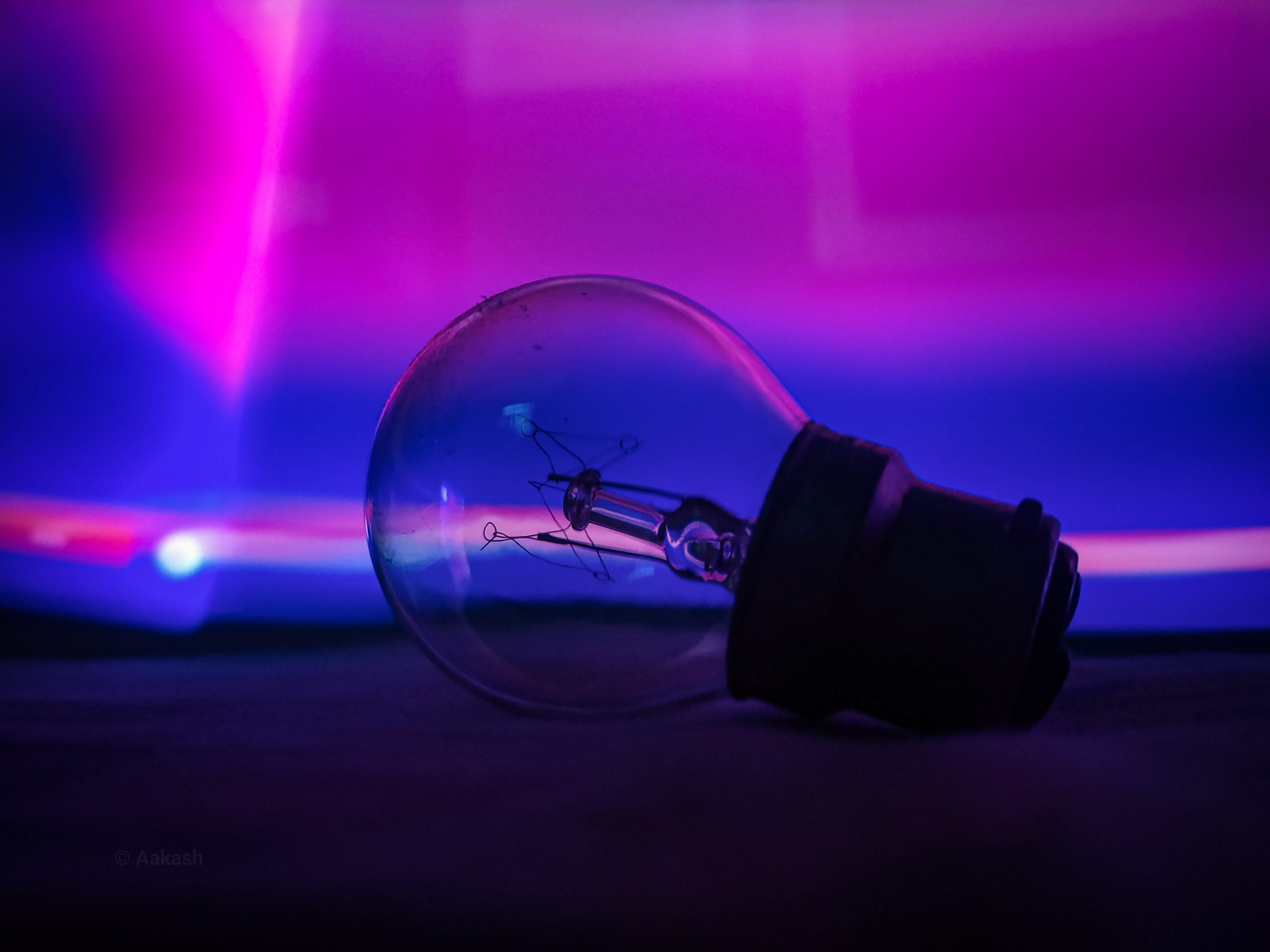 Bulb in colourful background