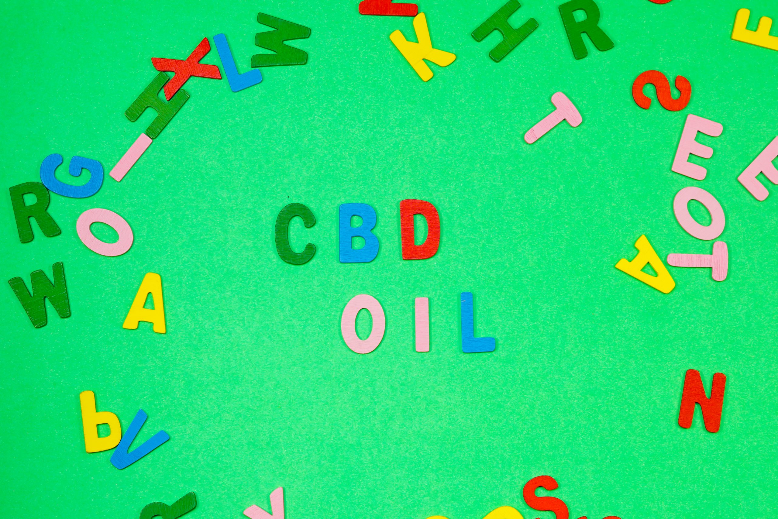 CBD oil Written with Scrabble