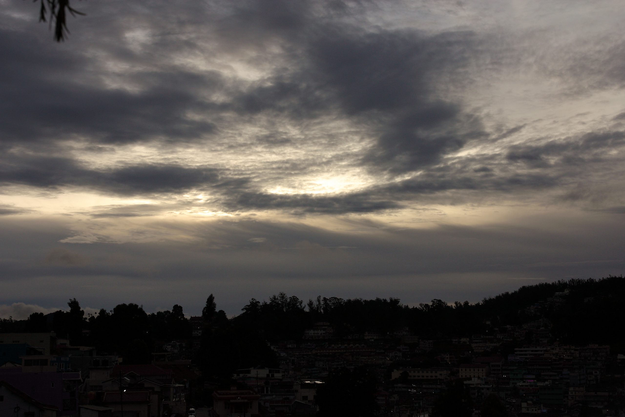 Clouds over Ooty hill station