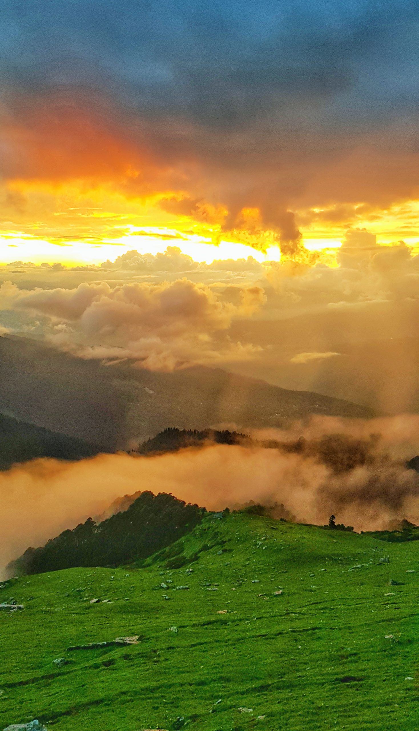 Clouds over a valley