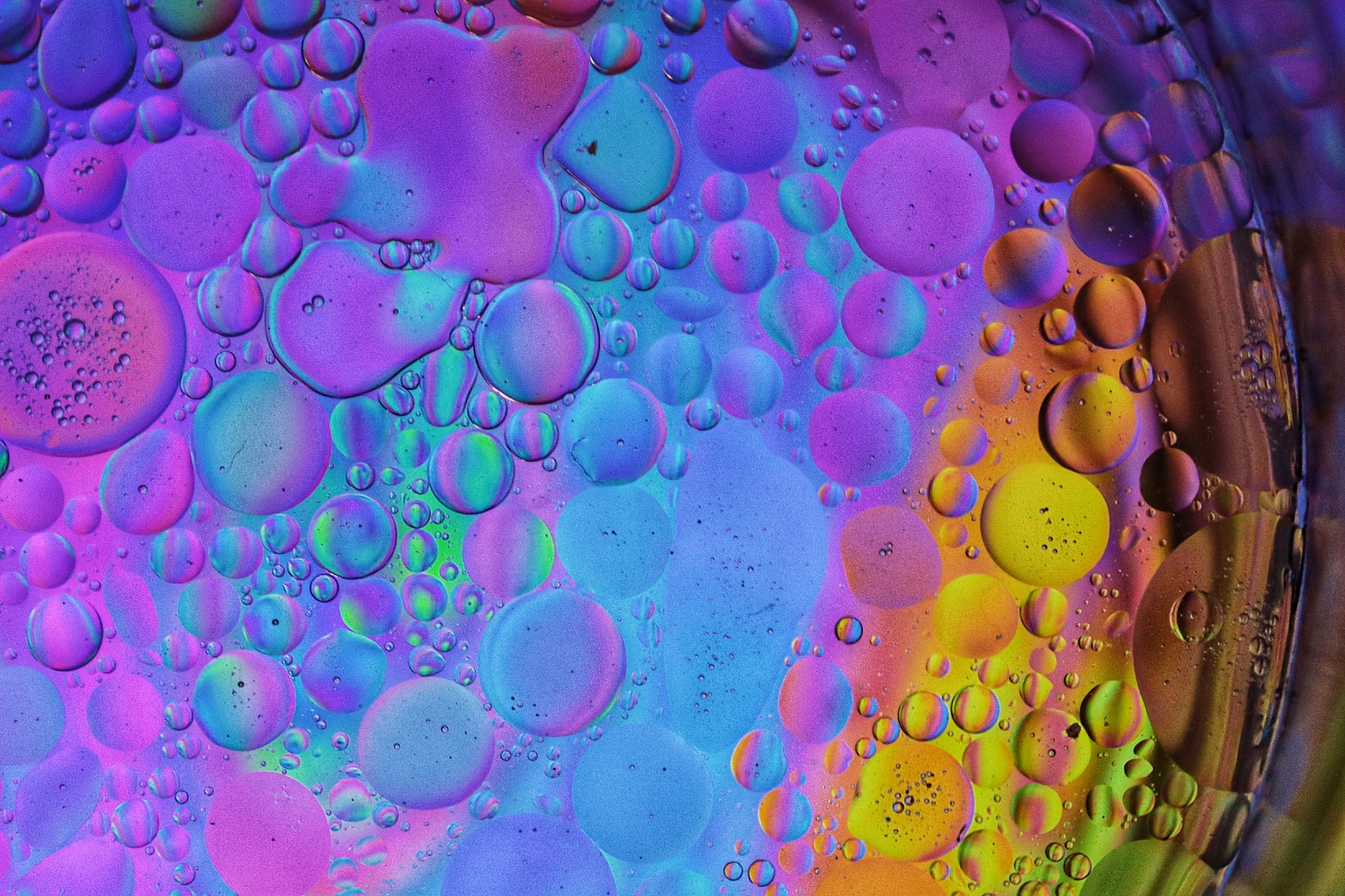 Colourful Waterdrops