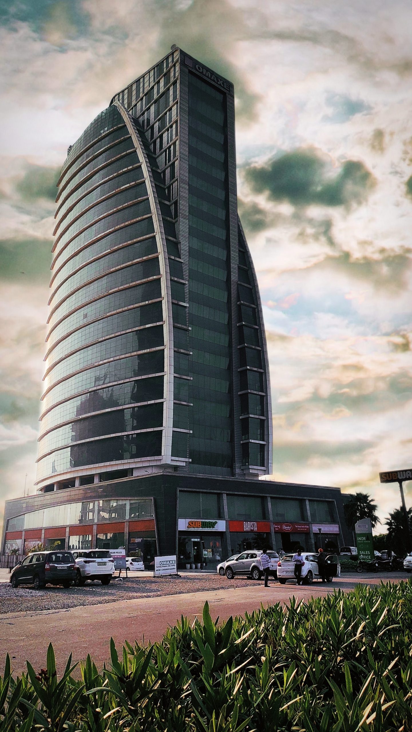 Commercial building tower