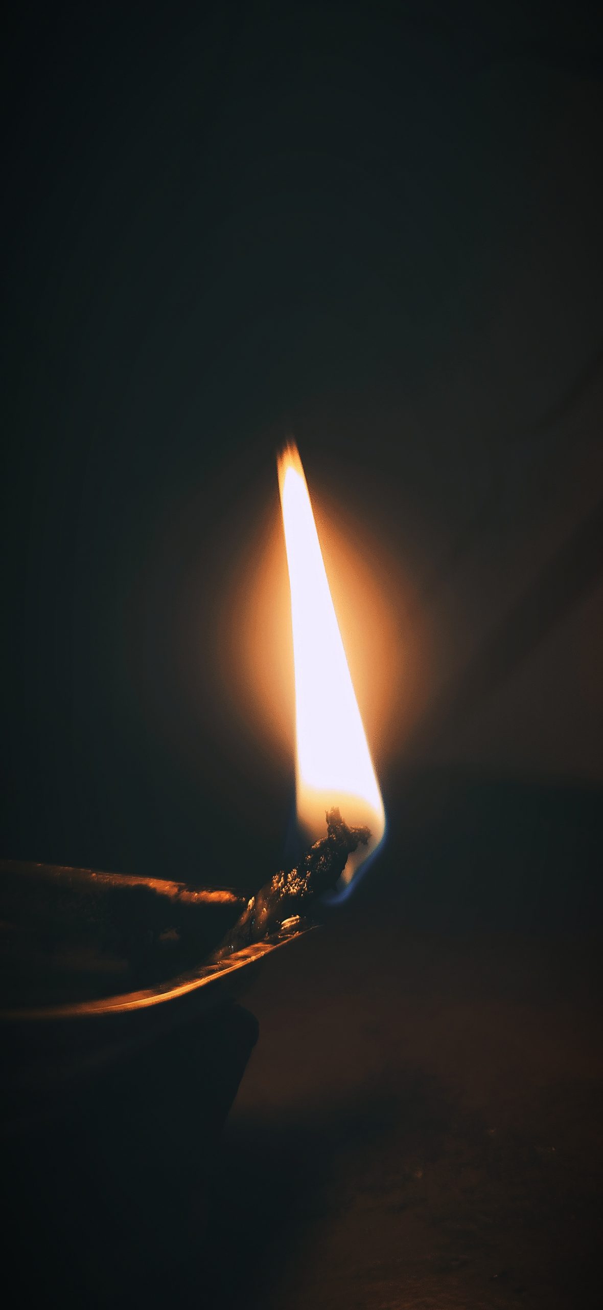 Flame of a oil lamp