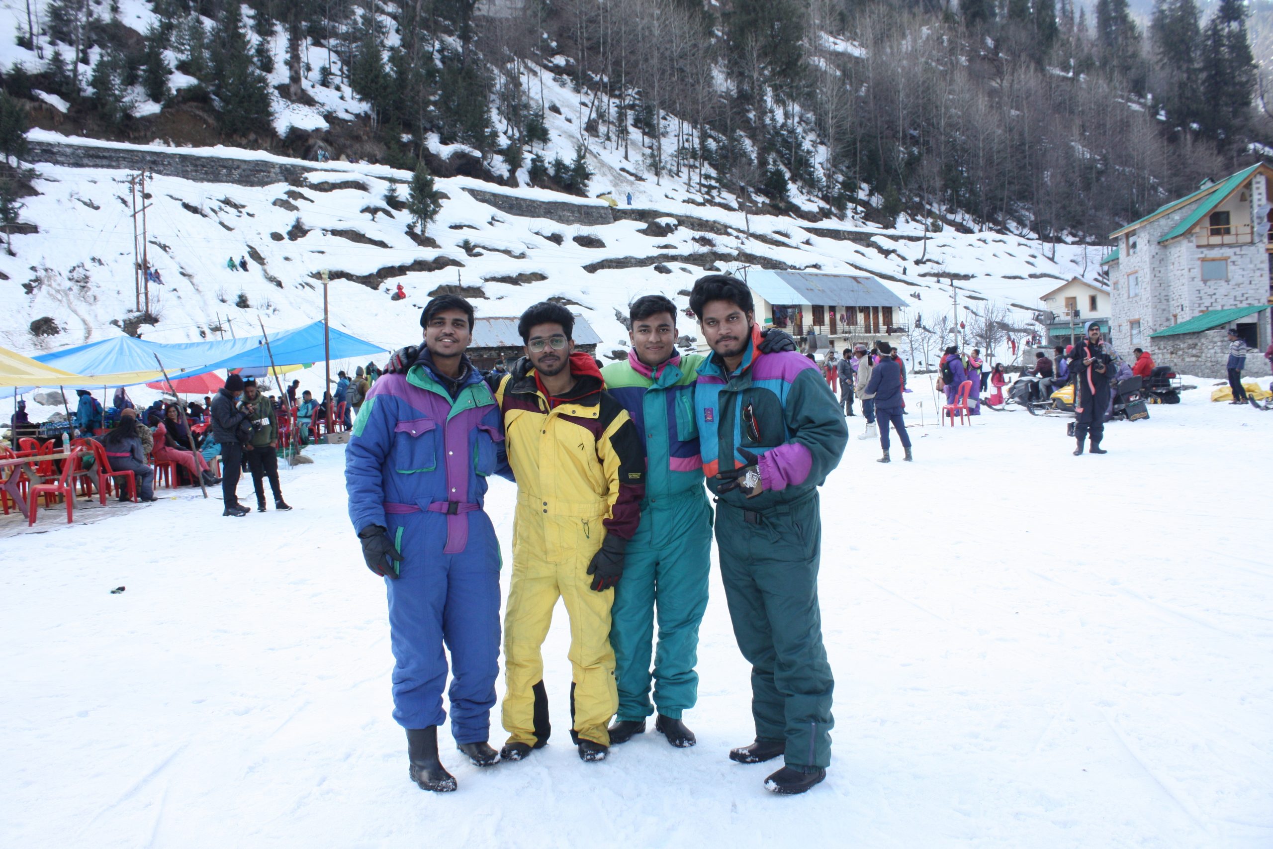 Friends on a Skiing Trip