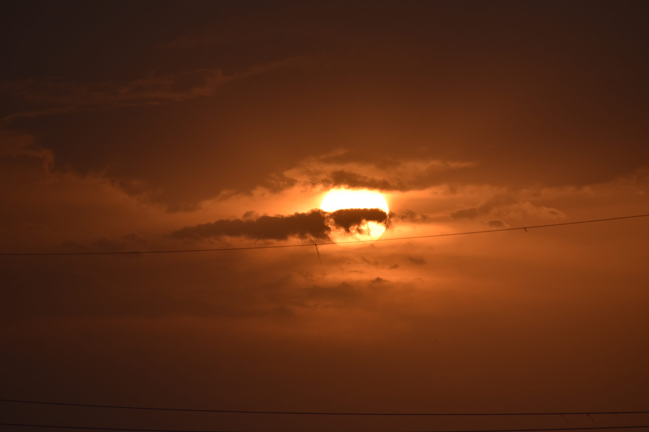 Sun covered with clouds