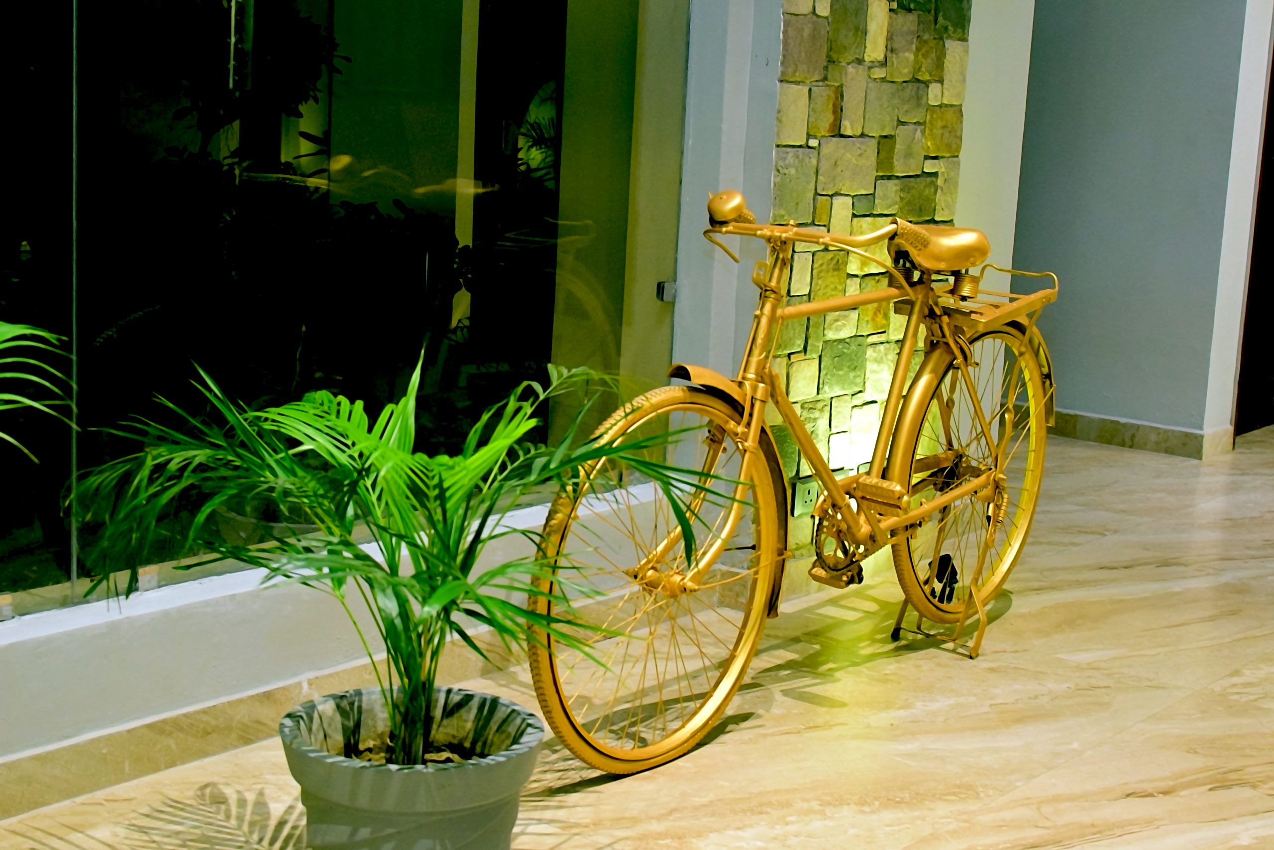 Golden bicycle