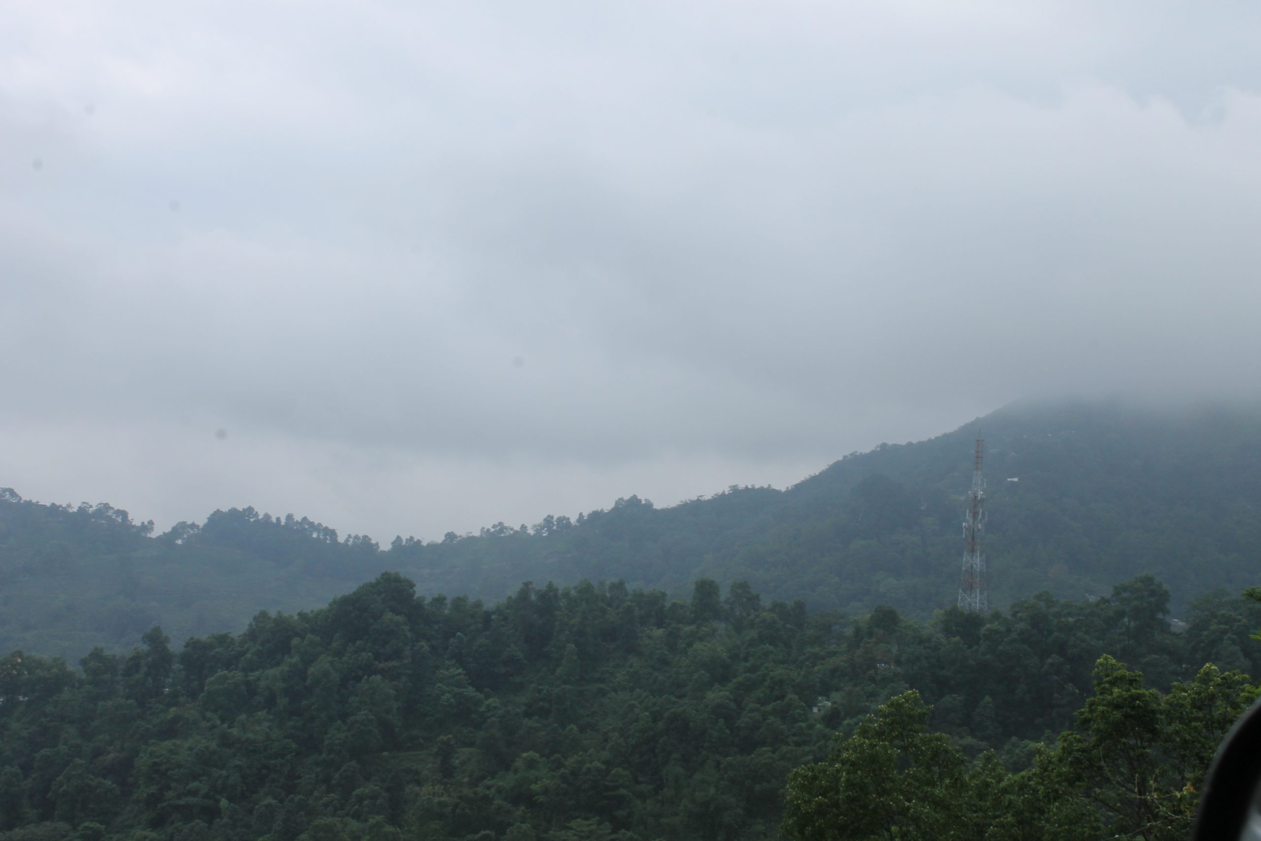 Hill station covered with cloud