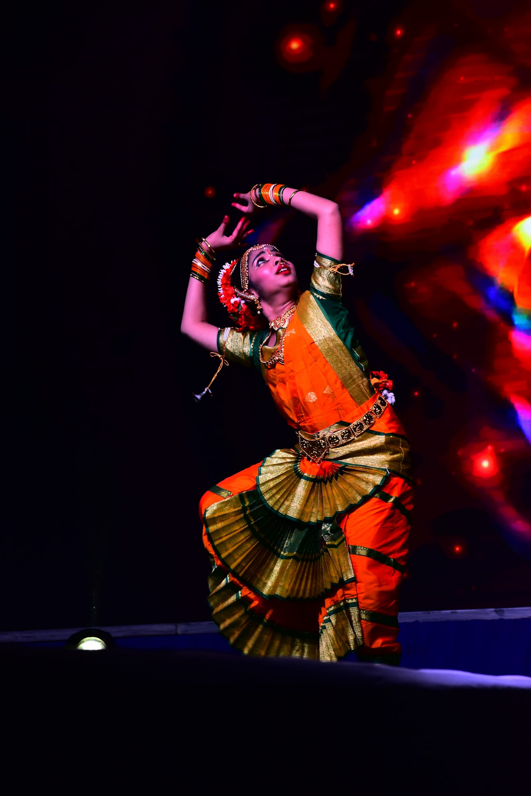 a girl performing classical dance