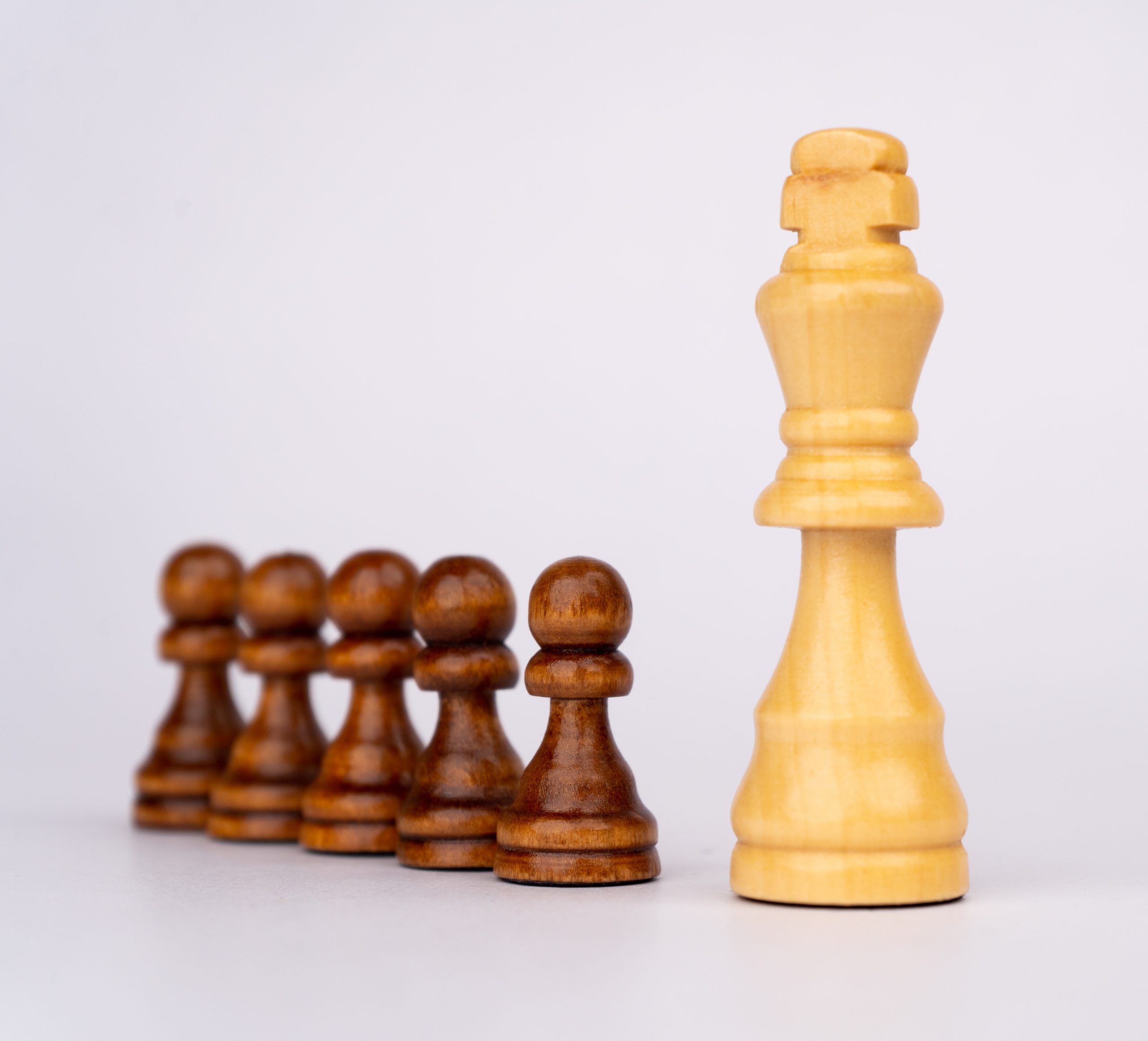 King leading pawns of opposite team