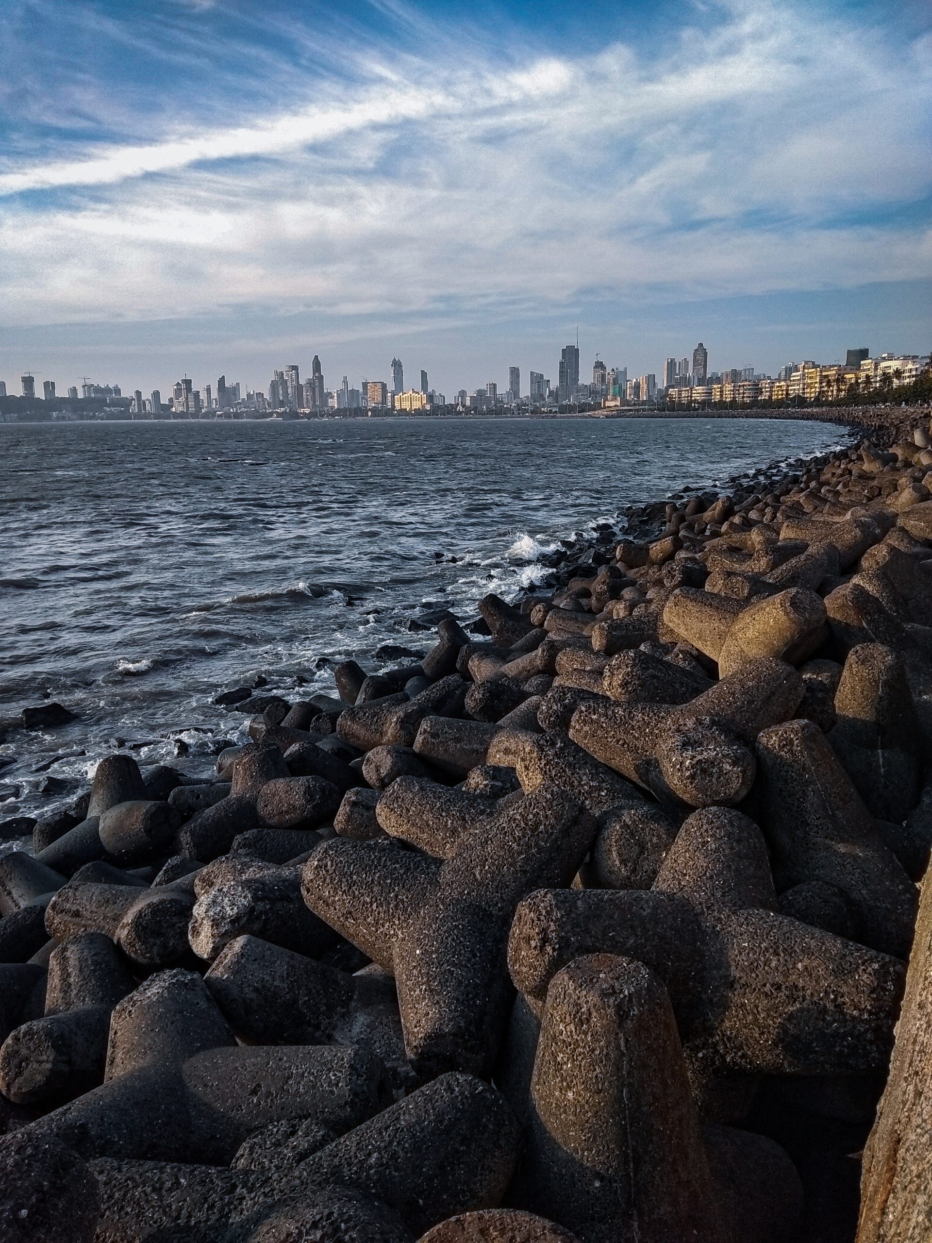 a view of marine drive in mumbai
