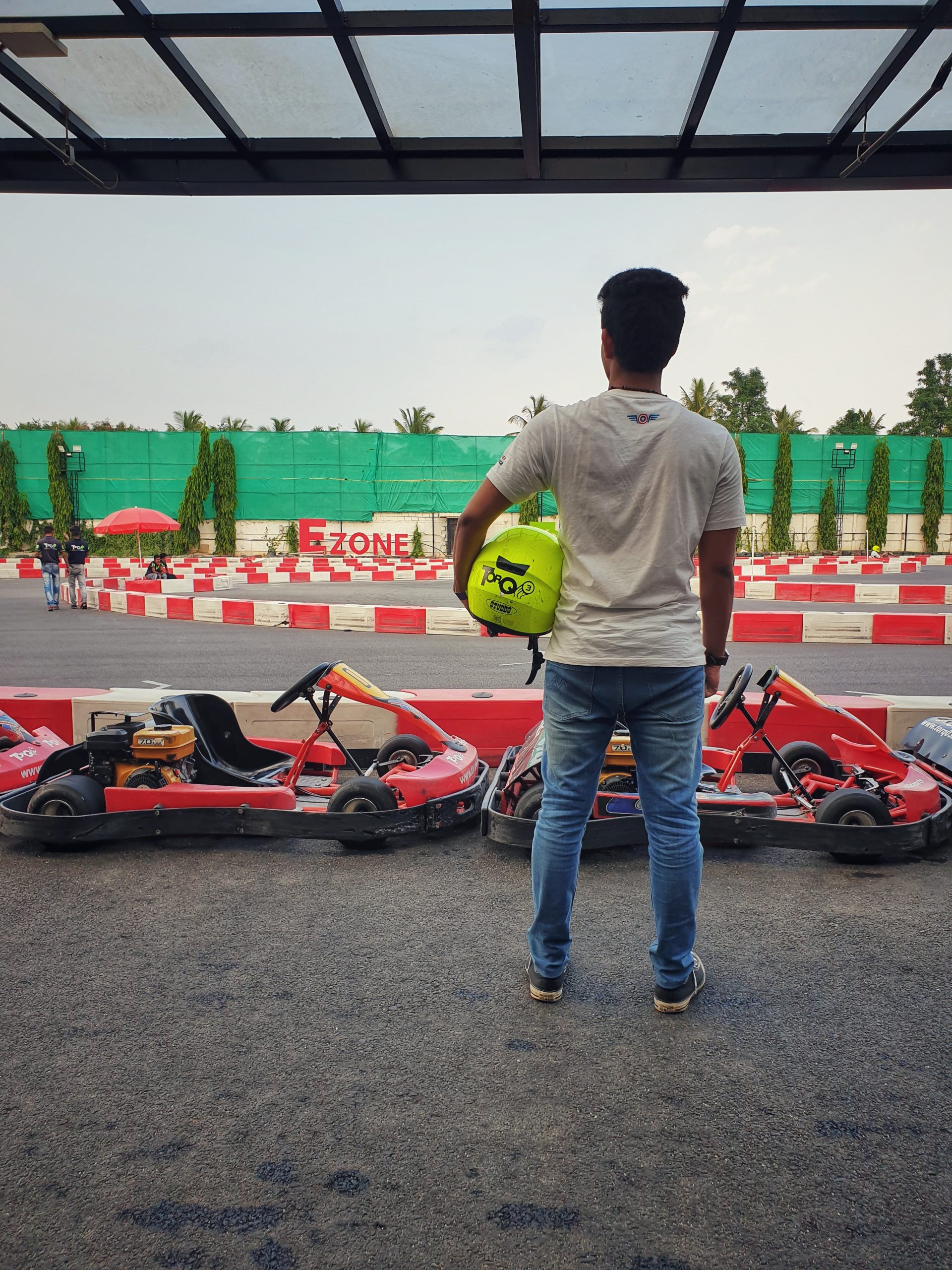 karts on a racing track