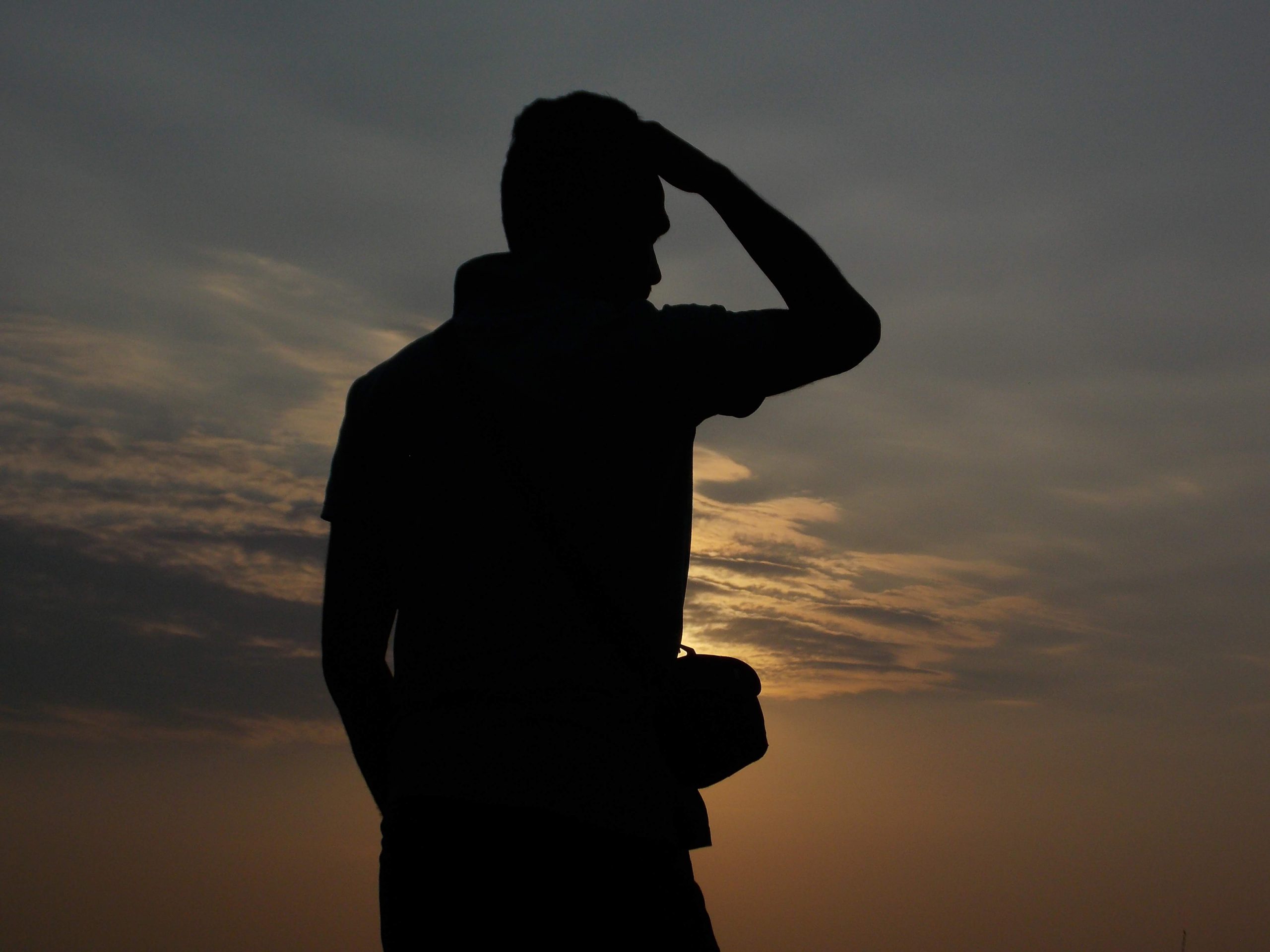 silhouette of man