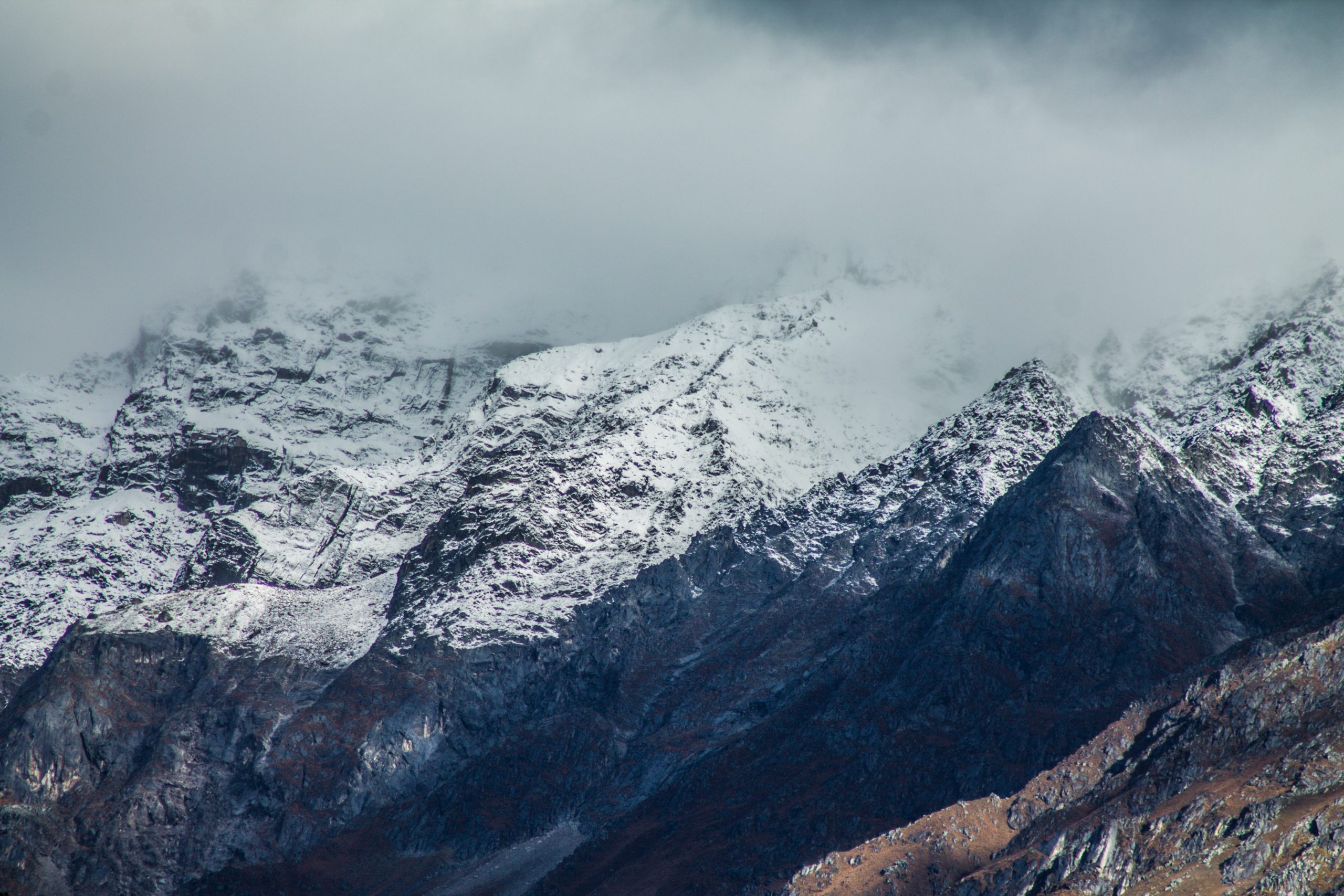 Mountain covered with Snow