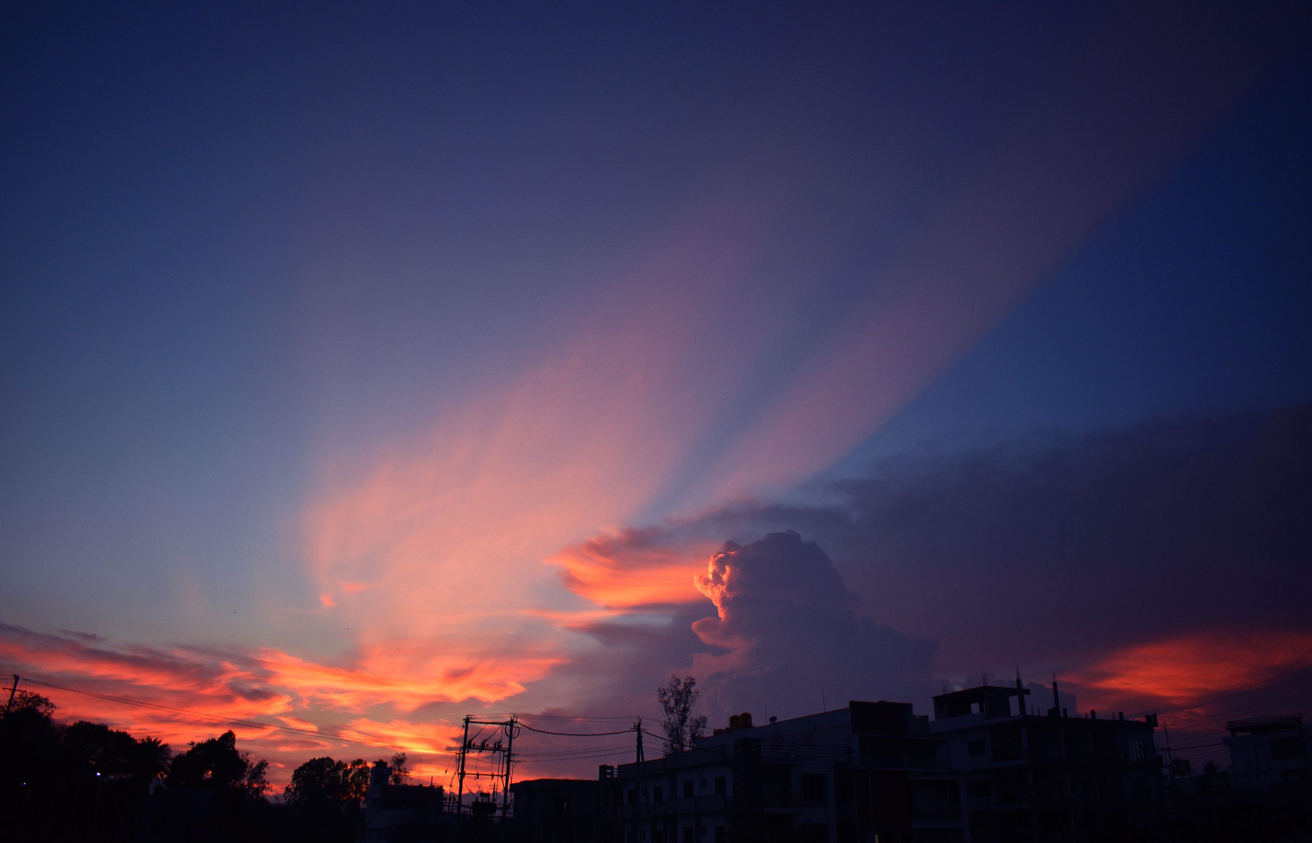 Orange colored sky