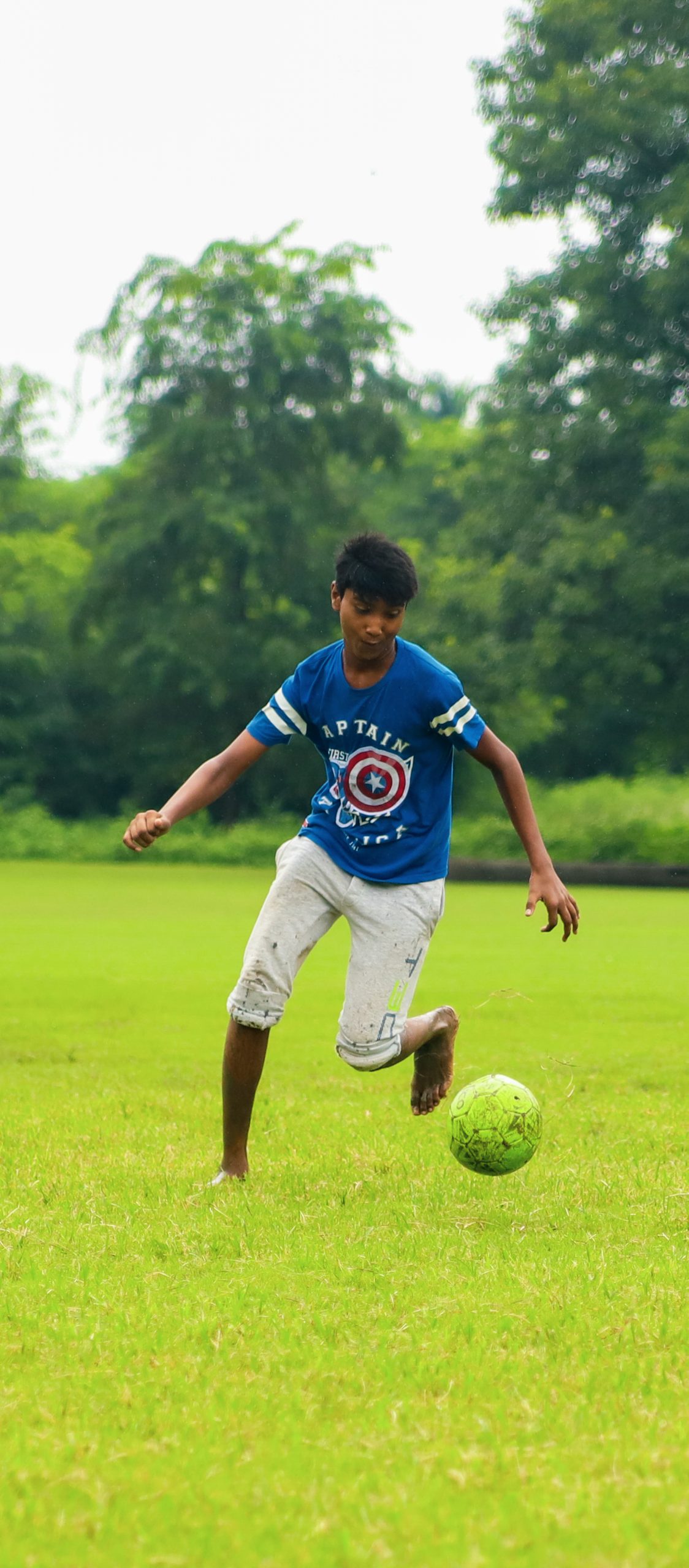 Player playing football