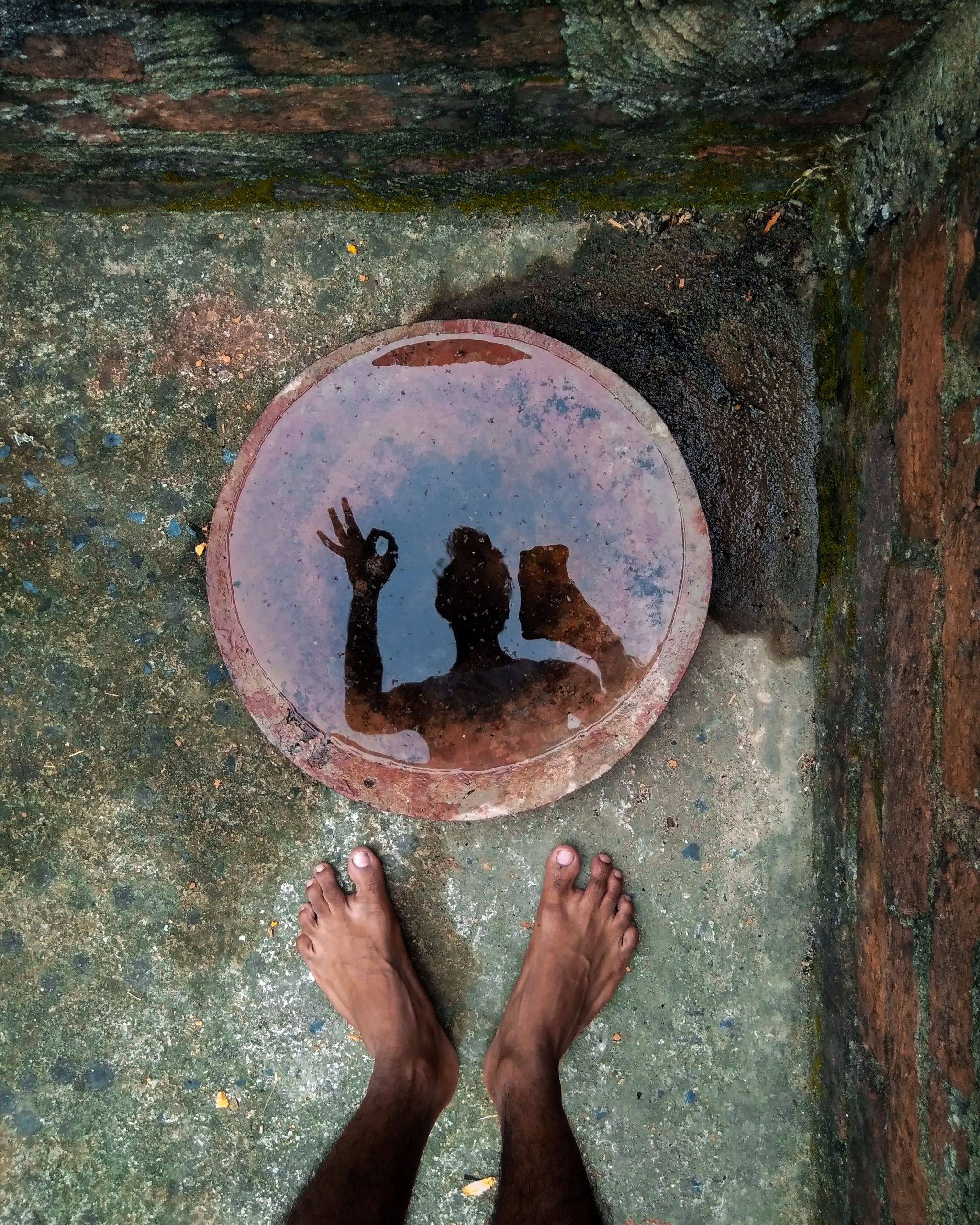 Reflection on water pot